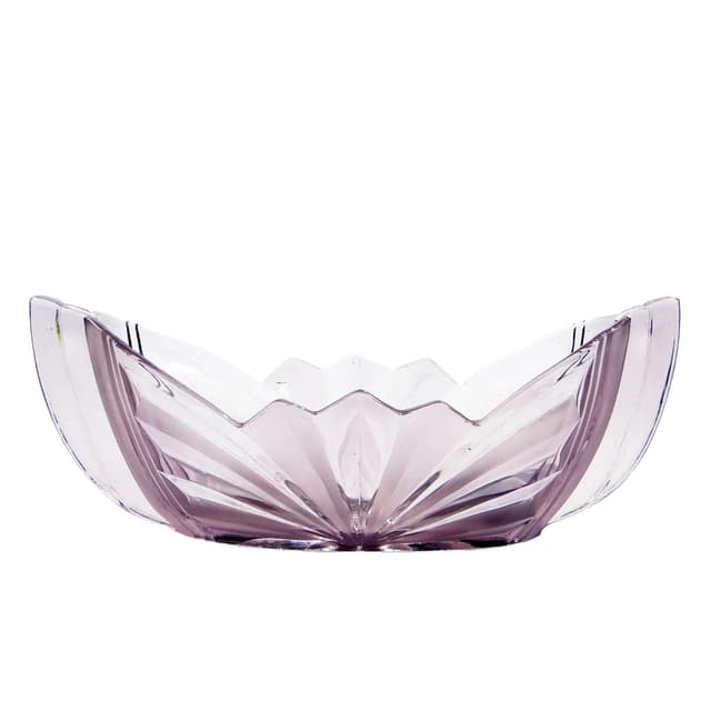 Żardiniera Art Deco, fioletowa, szkło, Huta Niemen, Polska, lata 30. - WYMIARY