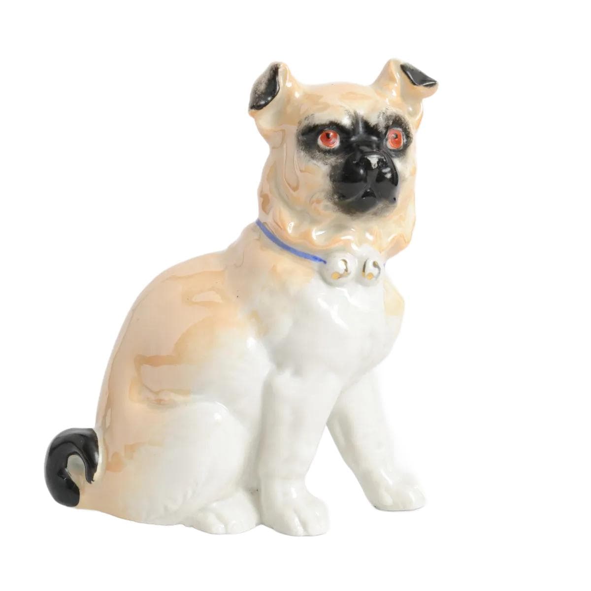 Pug figurine, ivory, porcelain, Germany, early 20th c.