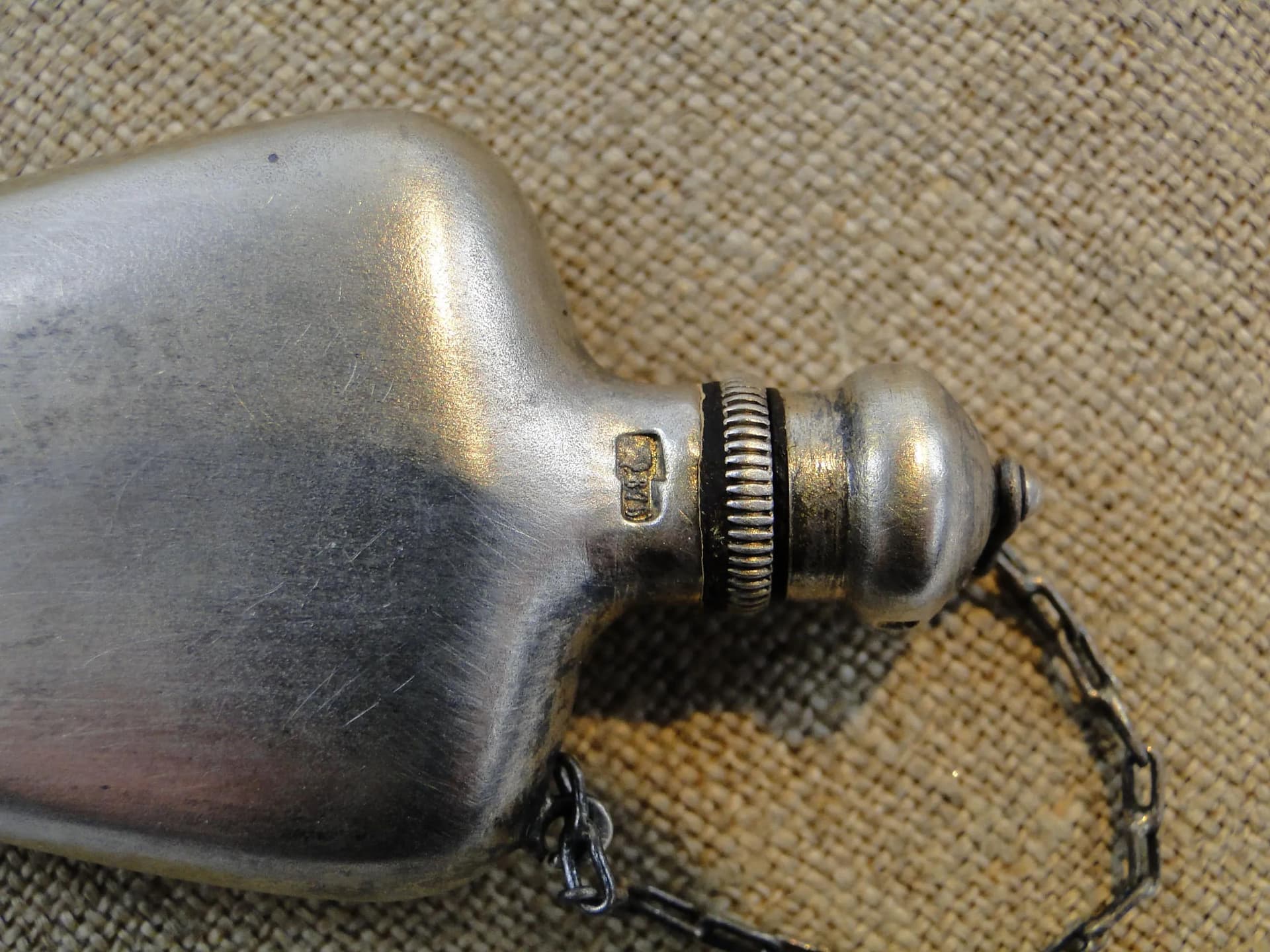 Perfume Bottle, Engraved Silver, Warsaw, Poland, 1980s - 10324