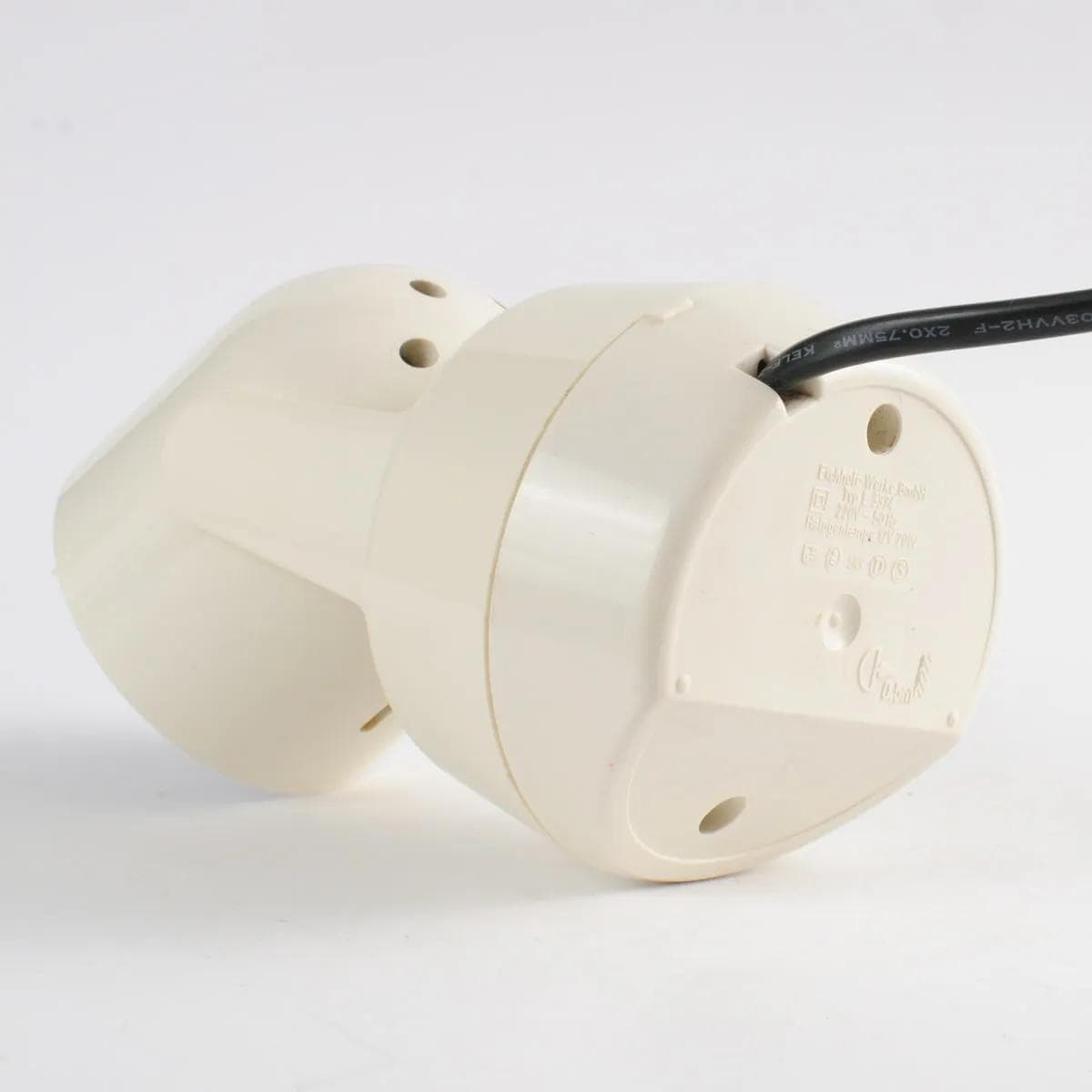 Lampa stołowa, ivory white, plastik, Eichhoff, Niemcy, lata 70. - 160263