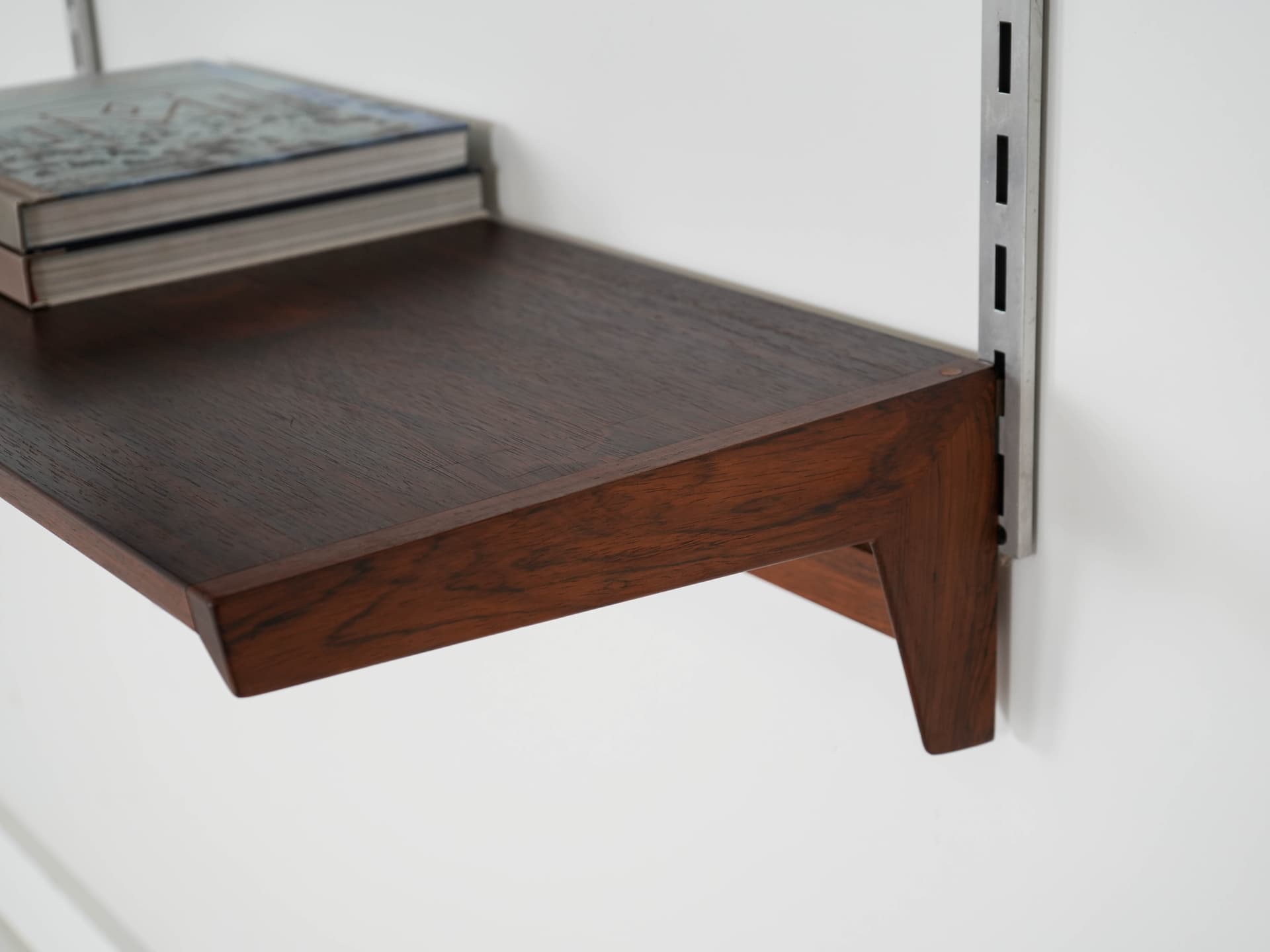 Shelving unit, rosewood dark brown, by K. Kristiansen, Denmark, 1960s. - 160909