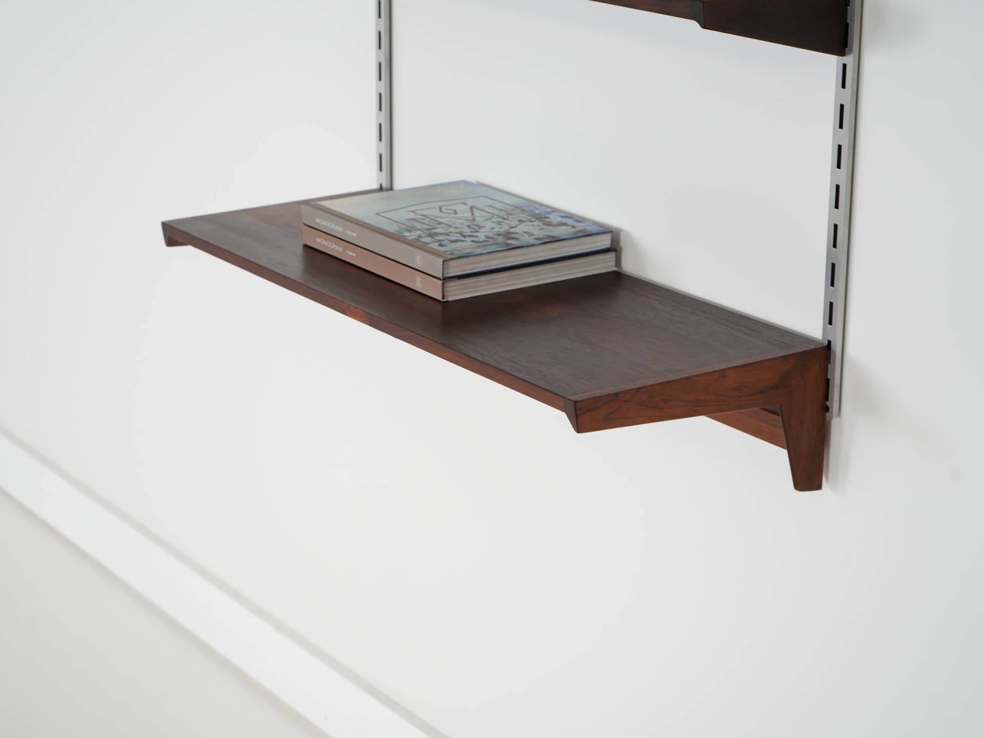 Shelving unit, rosewood dark brown, by K. Kristiansen, Denmark, 1960s. - 160902