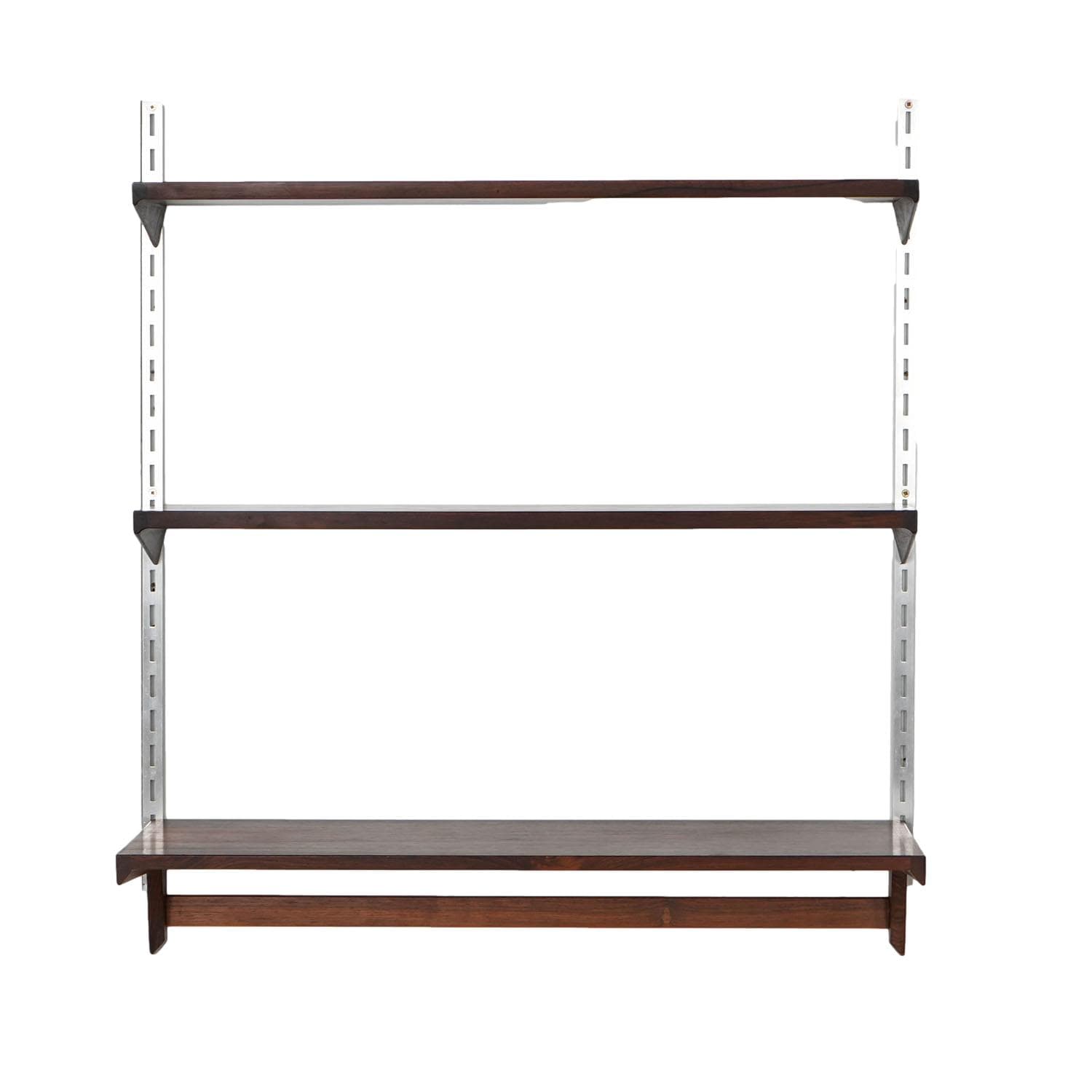 Shelving unit, rosewood dark brown, by K. Kristiansen, Denmark, 1960s. - 160899