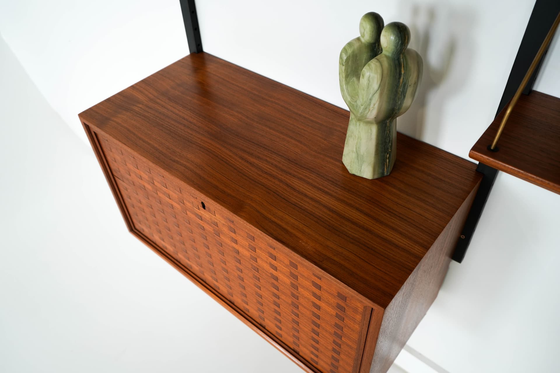 Shelving system, light brown teak, by P. Cadovius, Denmark, 1960s. - 161031