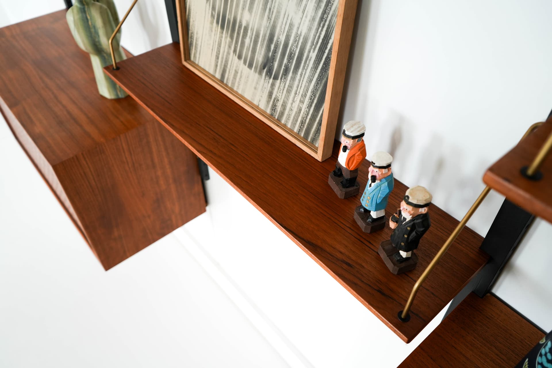 Shelving system, light brown teak, by P. Cadovius, Denmark, 1960s. - 161029