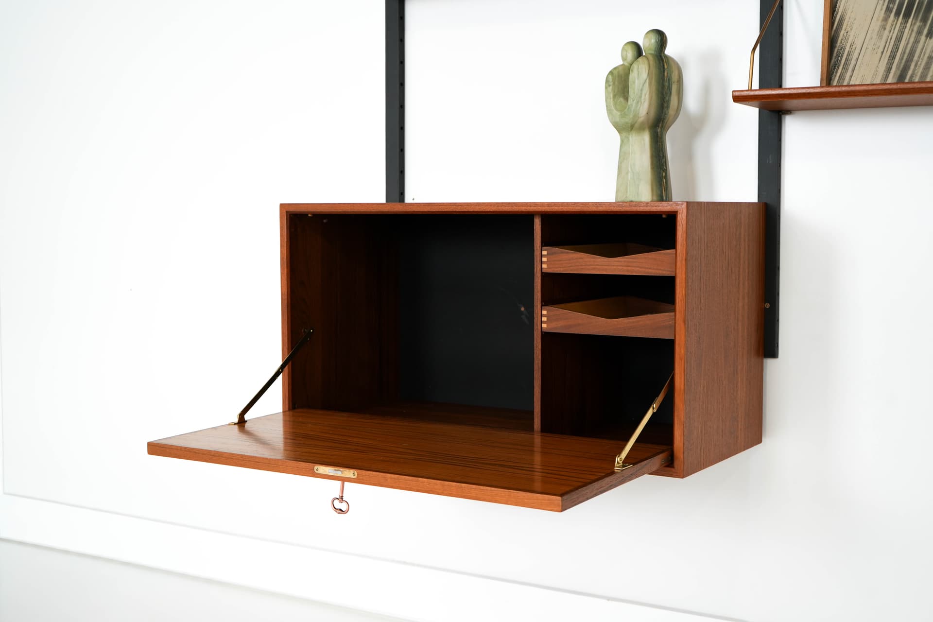 Shelving system, light brown teak, by P. Cadovius, Denmark, 1960s. - 161033