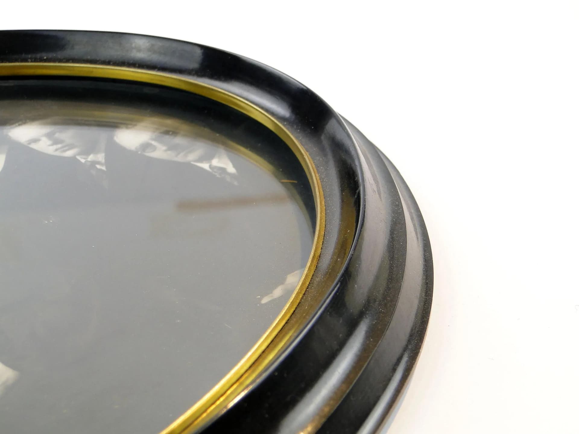 Photo Frame Art Deco, black ebonite, brass, Sweden, 1930s - 10305