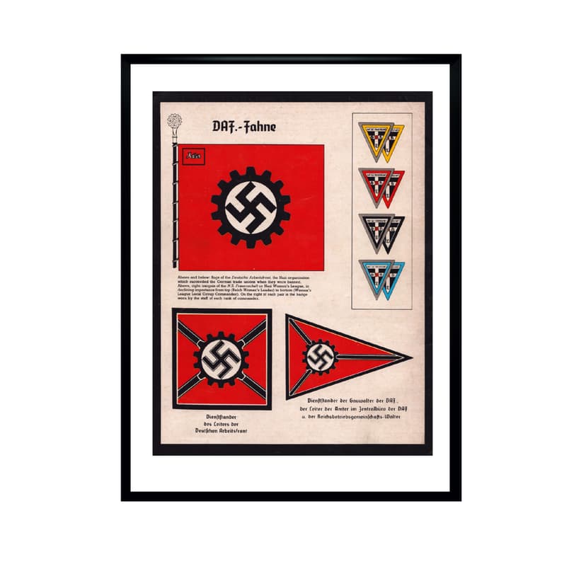 Grafika Flagi Deutsche Arbeitsfront, multikolor, Australia, lata 70.