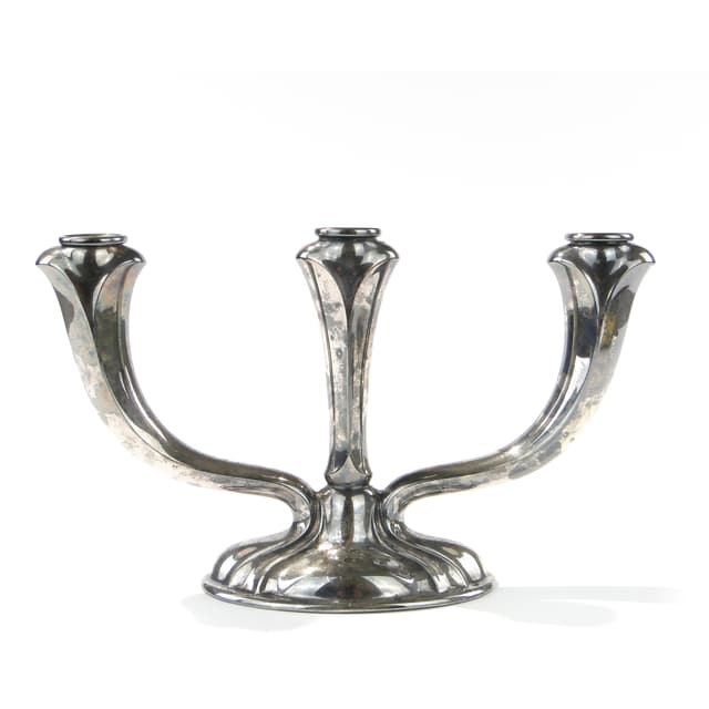 Kandelabr w stylu Art deco na 3 świece - WYMIARY