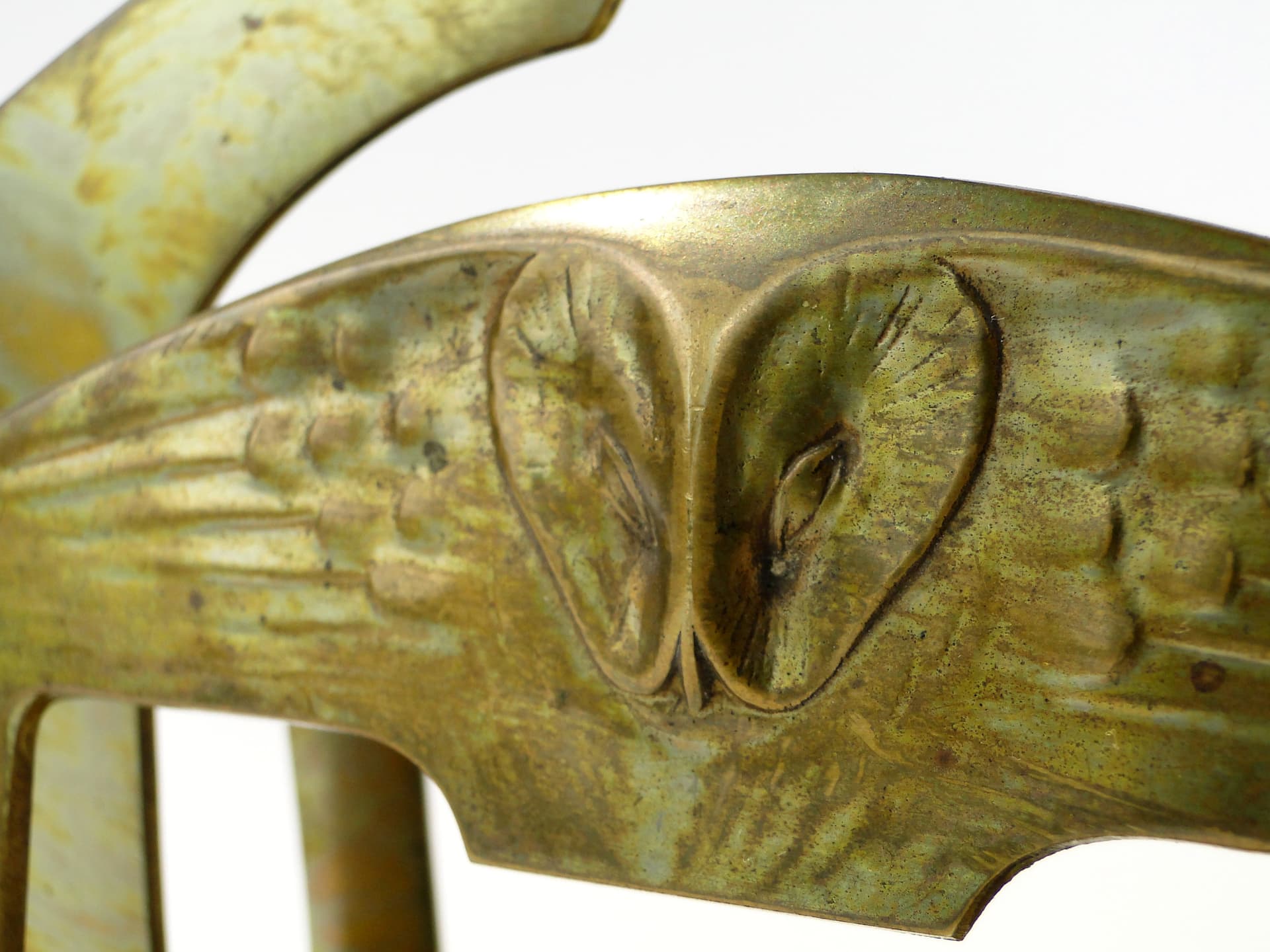 Listownik z brązu z motywem sowy ok 1900 r - 161178