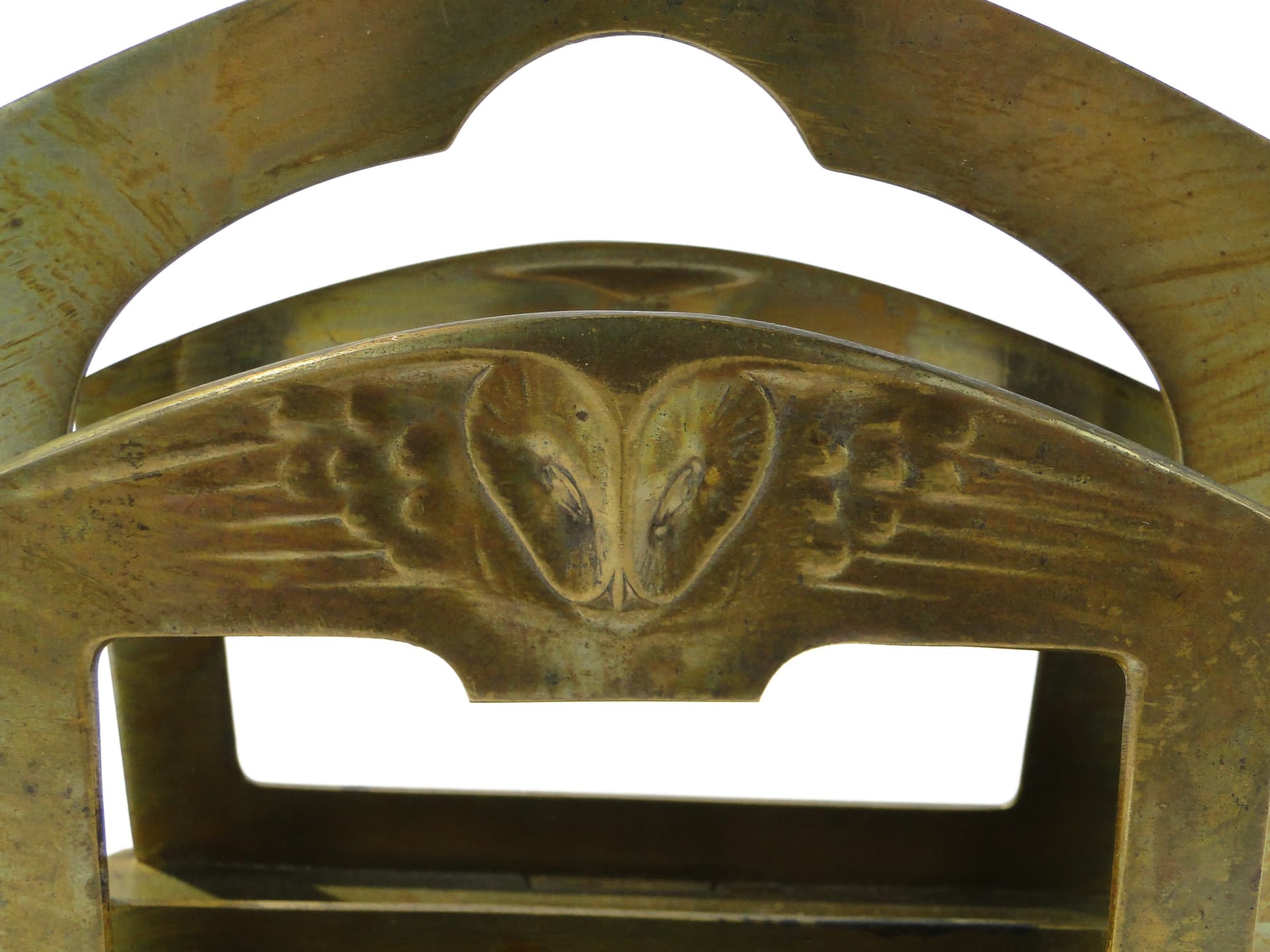 Listownik z brązu z motywem sowy ok 1900 r - 161172