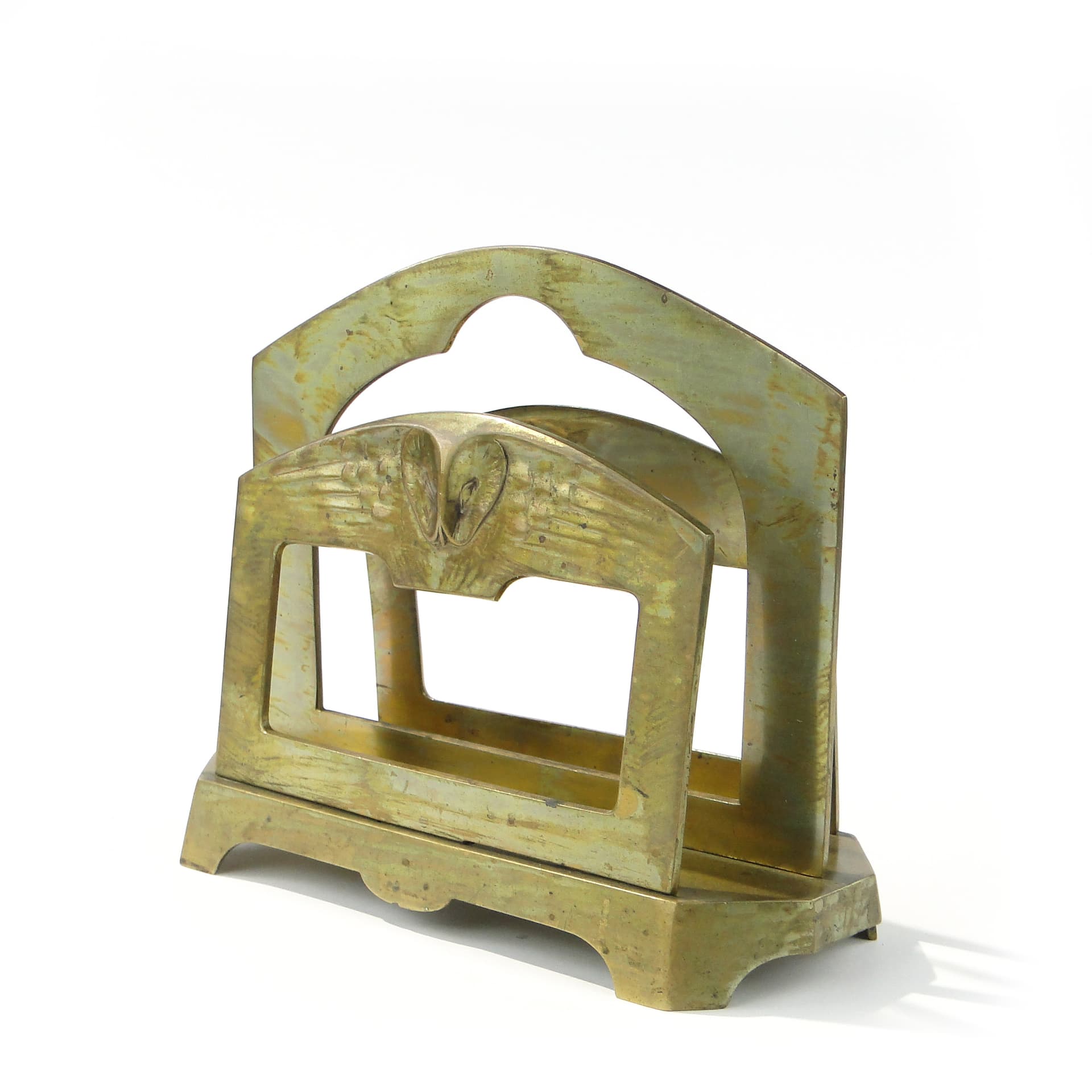 Listownik z brązu z motywem sowy ok 1900 r - 161176