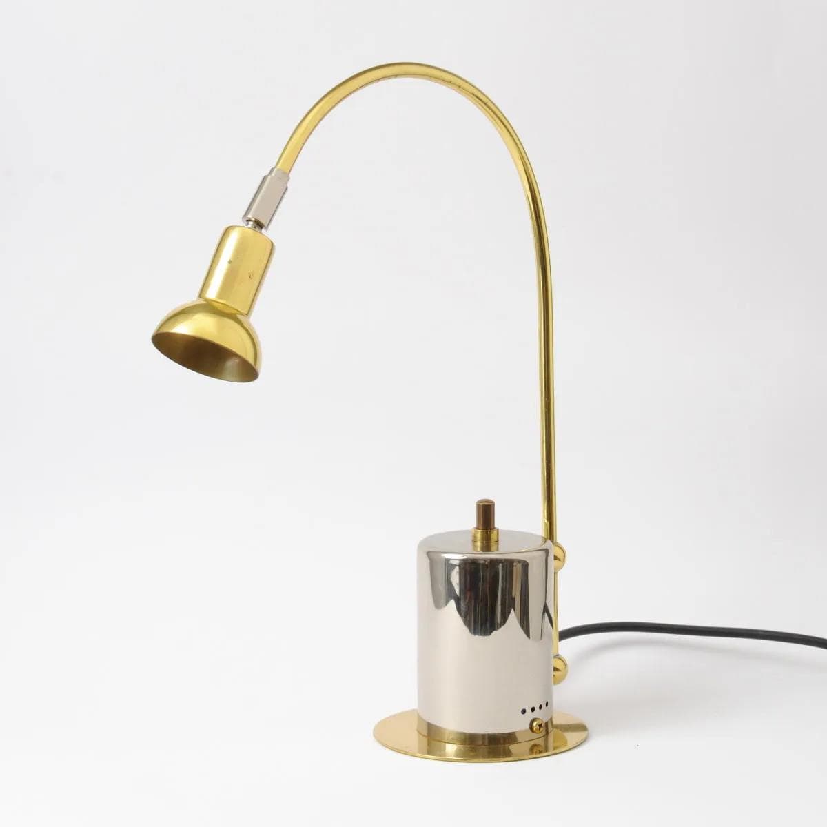 Desk lamp, golden, N Licht, Germany, 1980s. - 161971