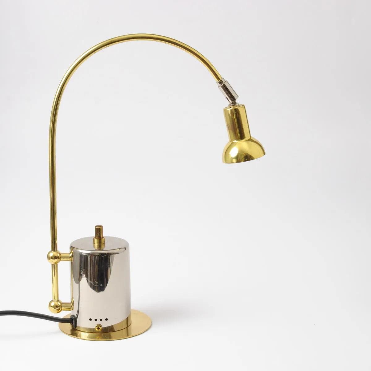 Desk lamp, golden, N Licht, Germany, 1980s. - 161970