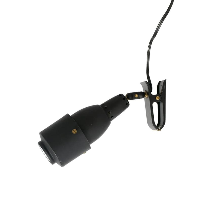 Lampa na klips, czarny, metal, GB Paris, Francja, lata 50.