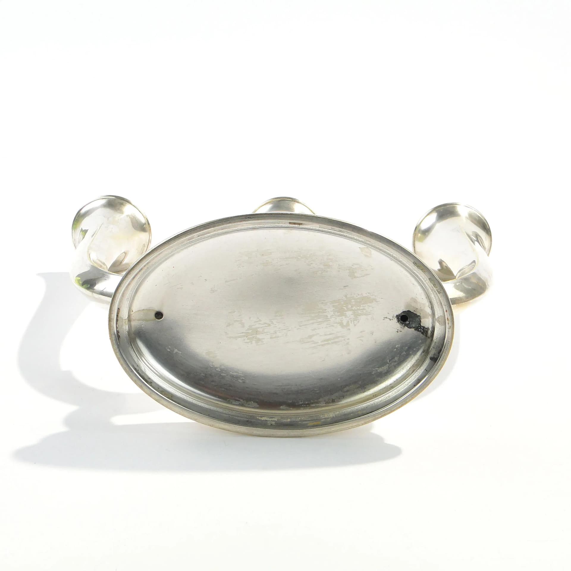 Świecznik Art Deco, mosiądz platerowany srebrem, WMF, Niemcy, lata 30. - 163864