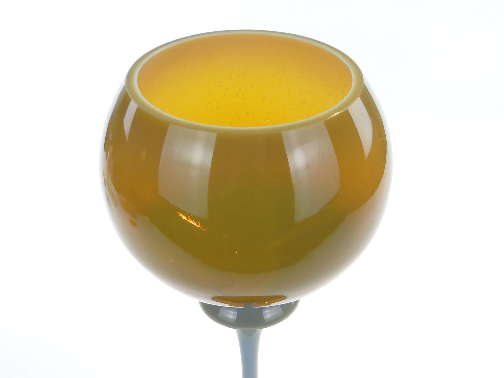 Goblet Vase, shaded brown, glass, by Z. Horbowy, Poland, 1970s. - 10429