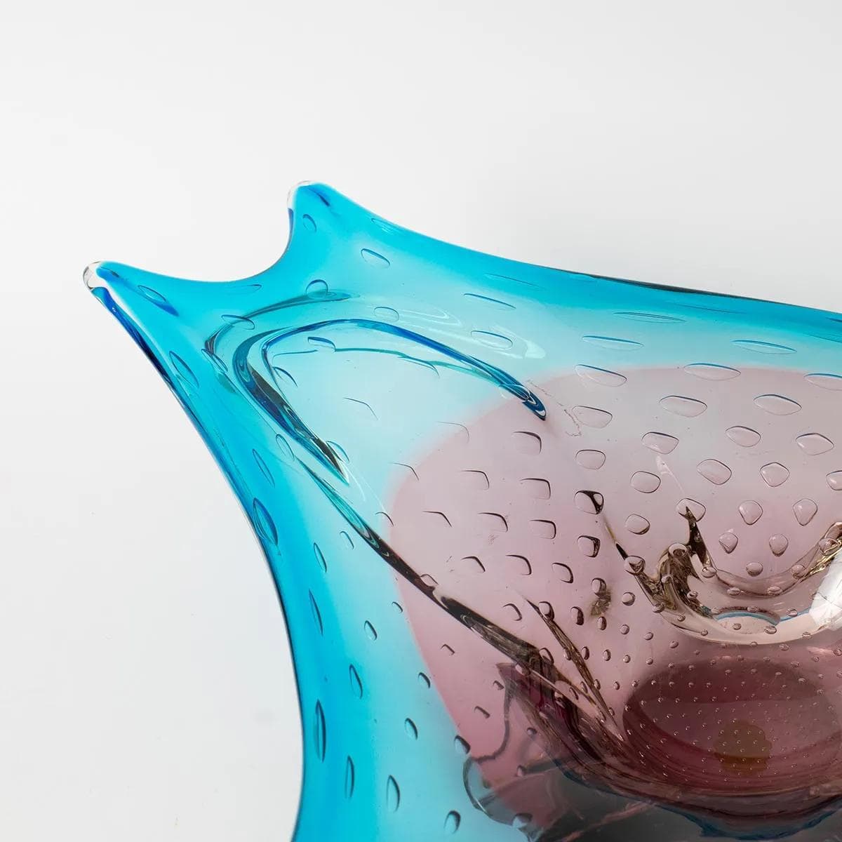 Bowl, Murano, turquoise violet, glass, Italy, 1960s. - 161949