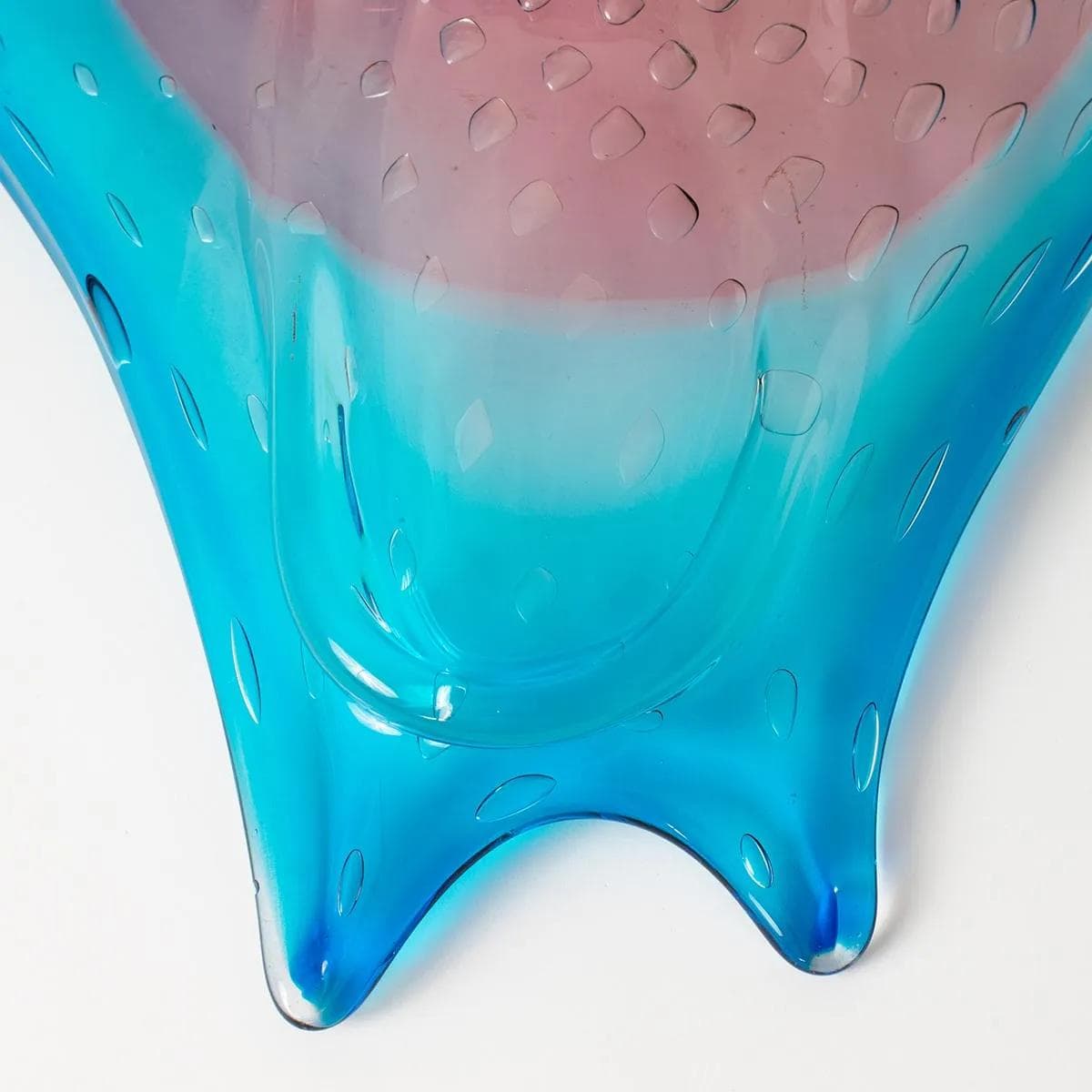 Bowl, Murano, turquoise violet, glass, Italy, 1960s. - 161948