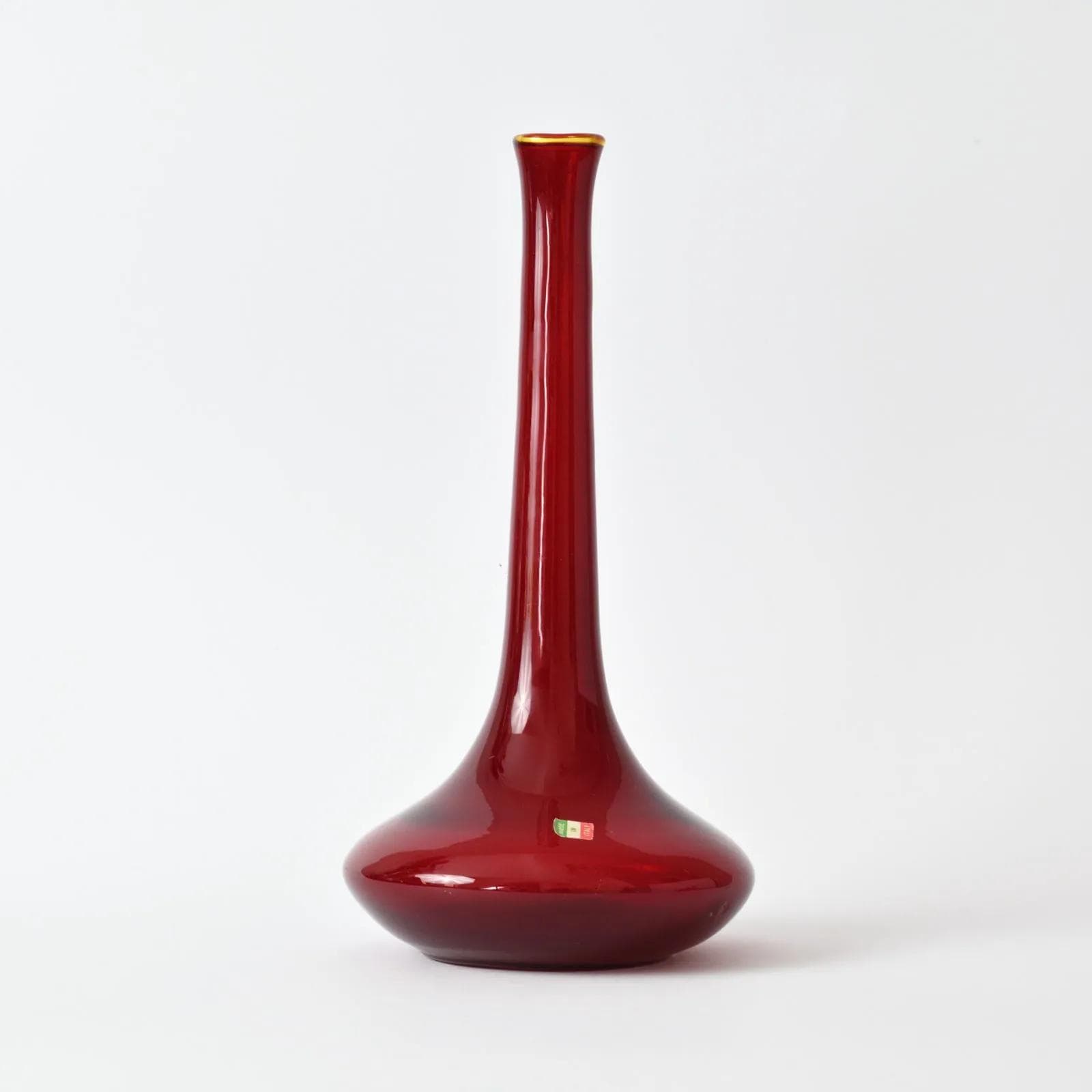 Vase Empoli, red glass, Italy, 1960s. - 161934