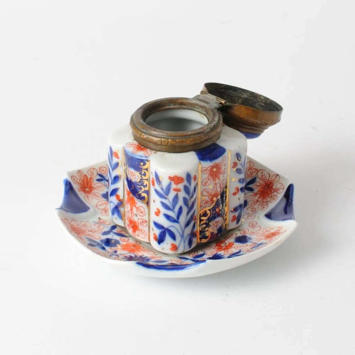 Inkwell, Imari, multicolor porcelain, United Kingdom, 19th c. - 161927