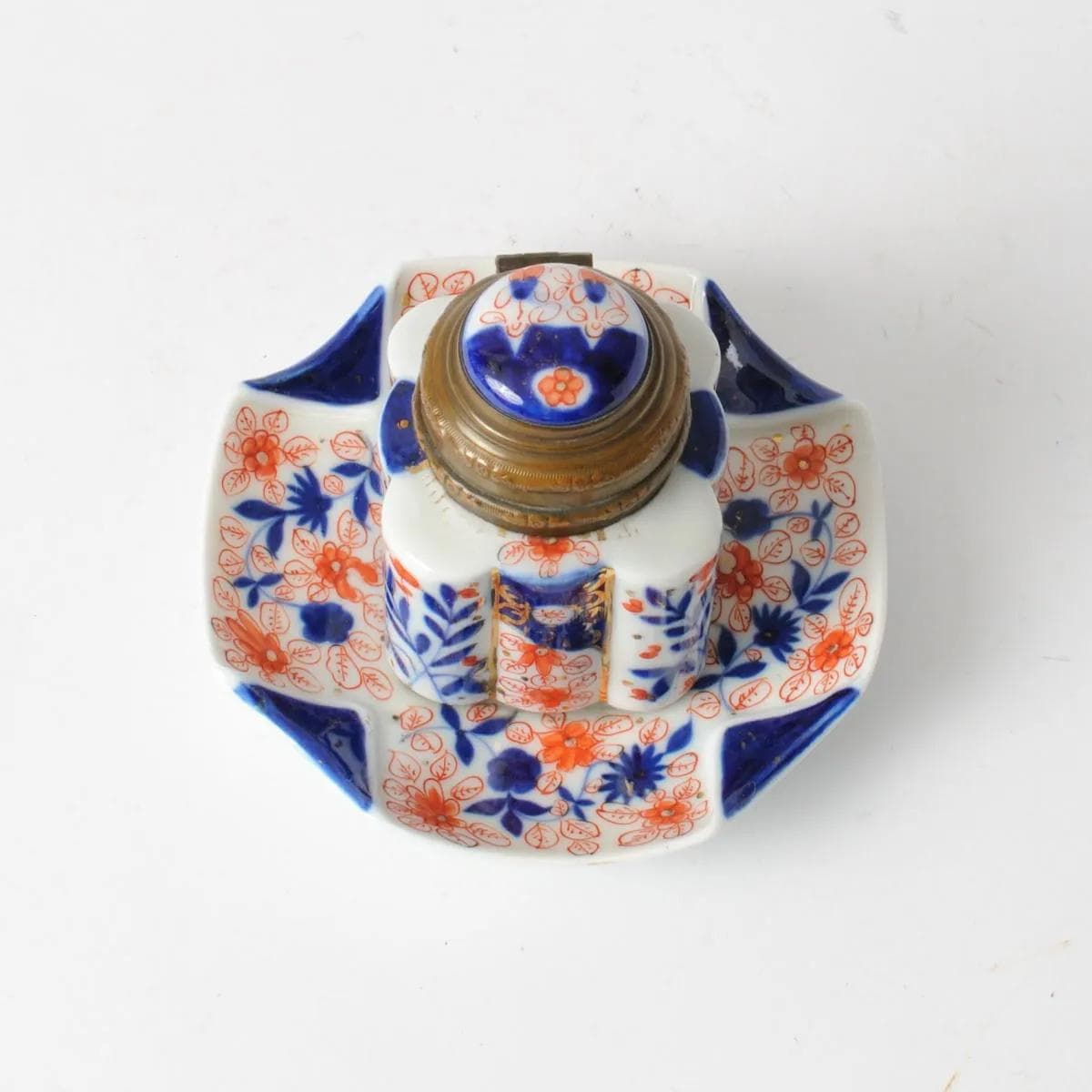 Inkwell, Imari, multicolor porcelain, United Kingdom, 19th c. - 161928