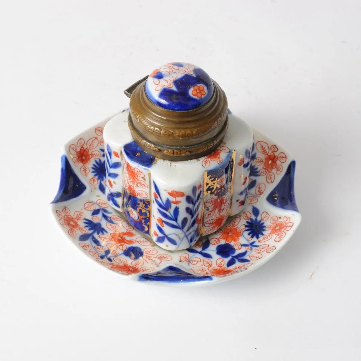 Inkwell, Imari, multicolor porcelain, United Kingdom, 19th c. - 161930