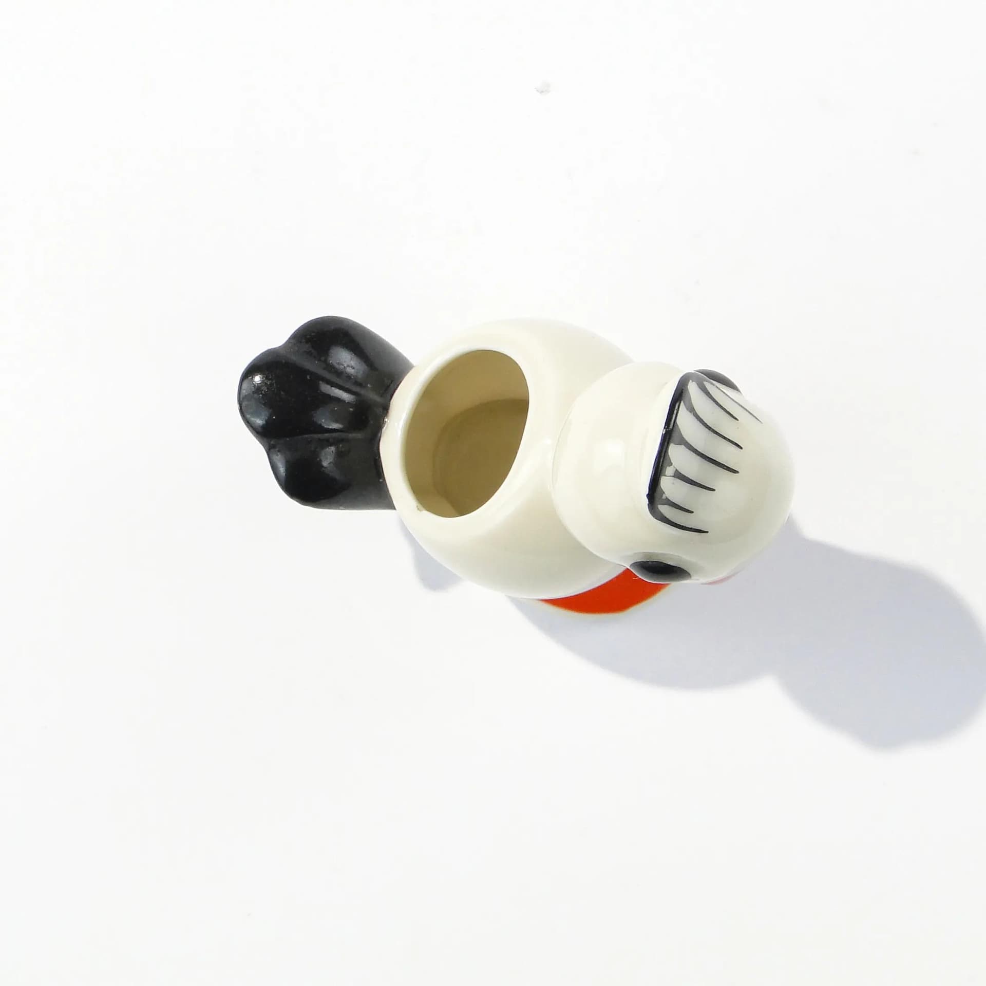 Postument na wykałaczki Tukan, Art déco, porcelana biała, Ćmielów, Polska, lata 30. - 163844