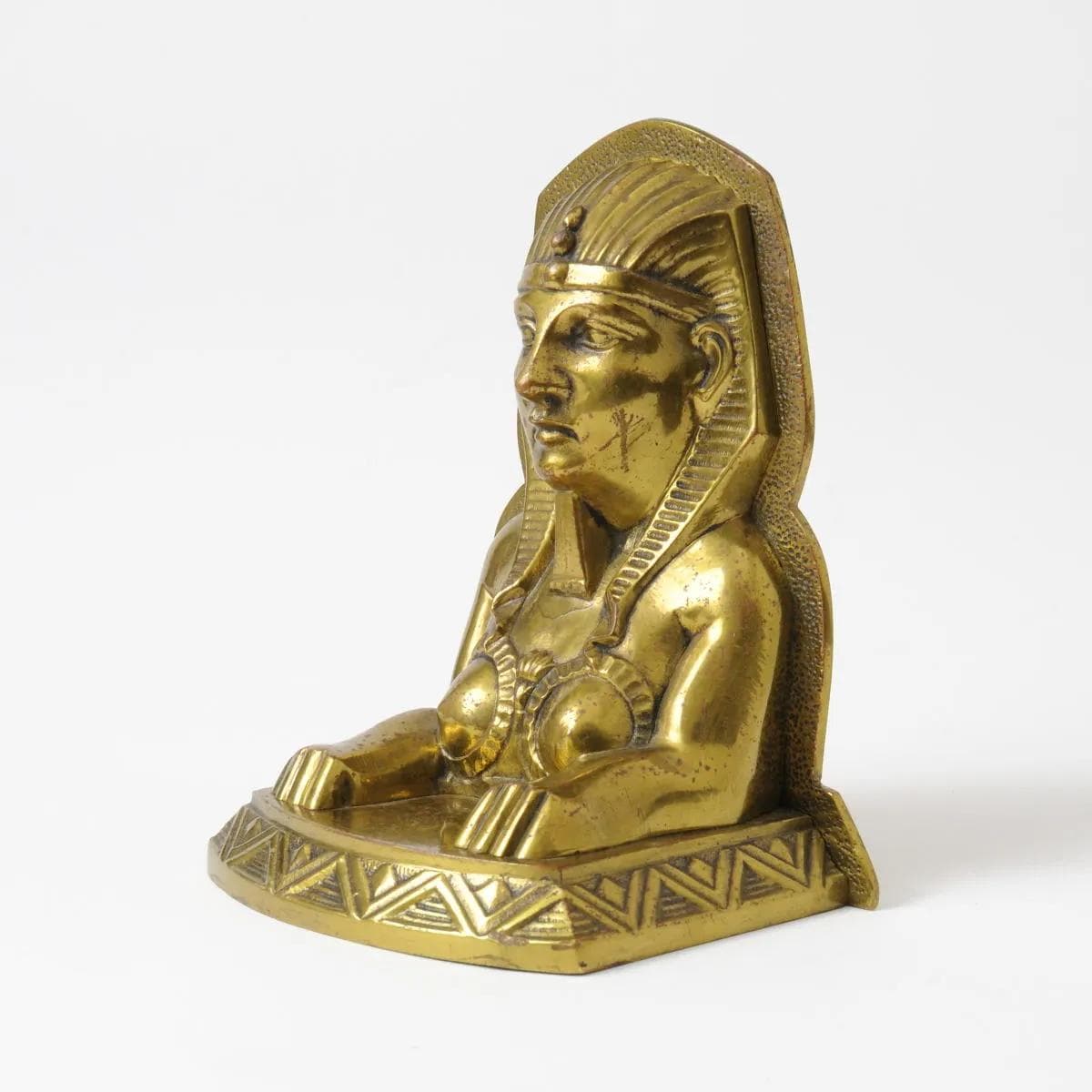 Bookend Sphinx, golden brass, France, 1920s. - 161920