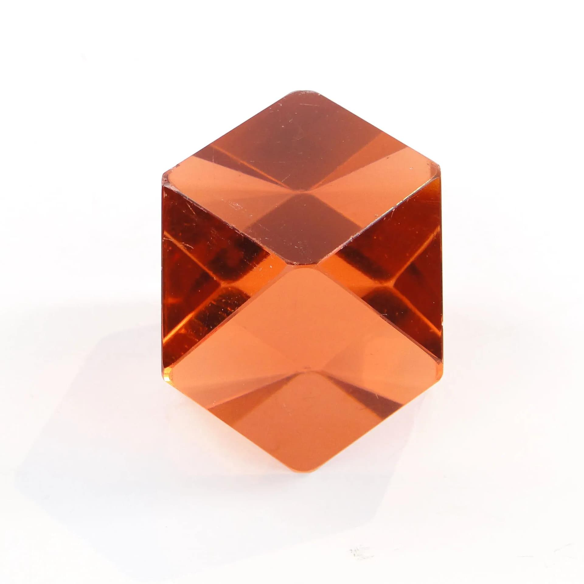 Paperweight Art Deco, orange crystal, Austria, early 20th c. - 10423