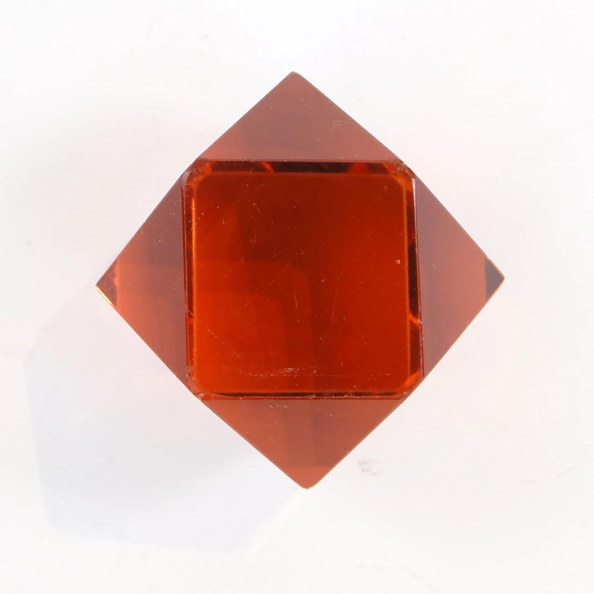 Paperweight Art Deco, orange crystal, Austria, early 20th c. - 10425