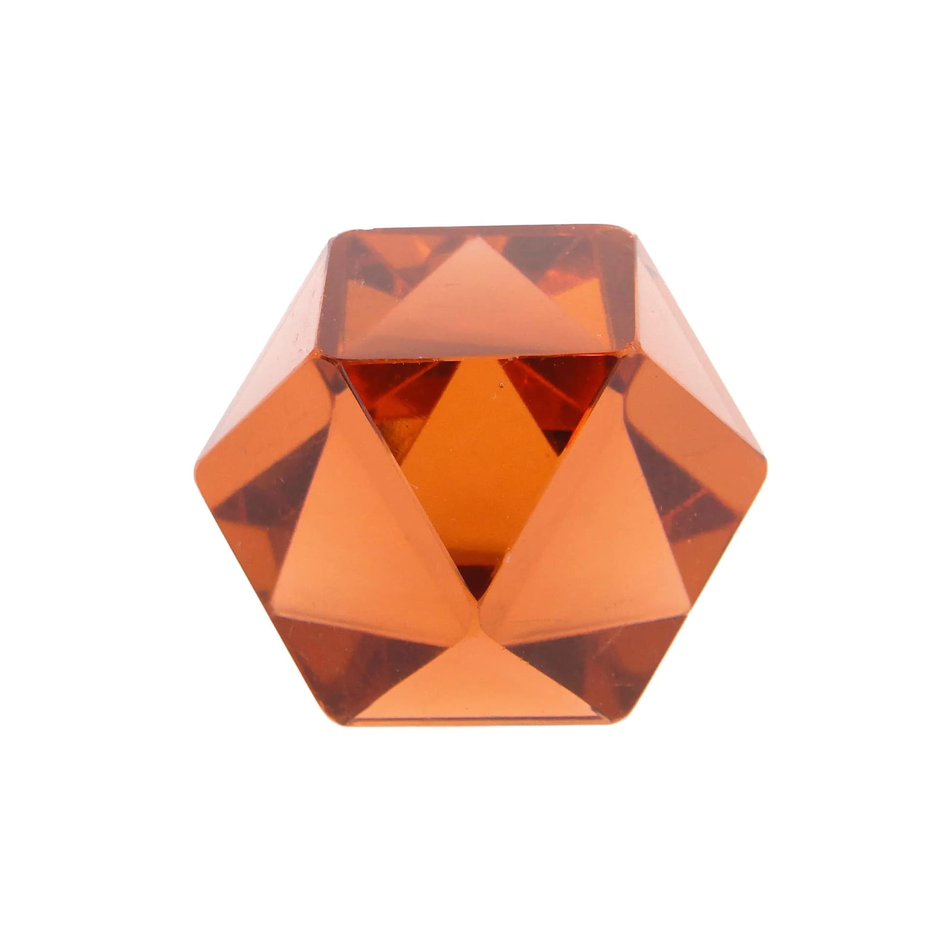 Paperweight Art Deco, orange crystal, Austria, early 20th c.