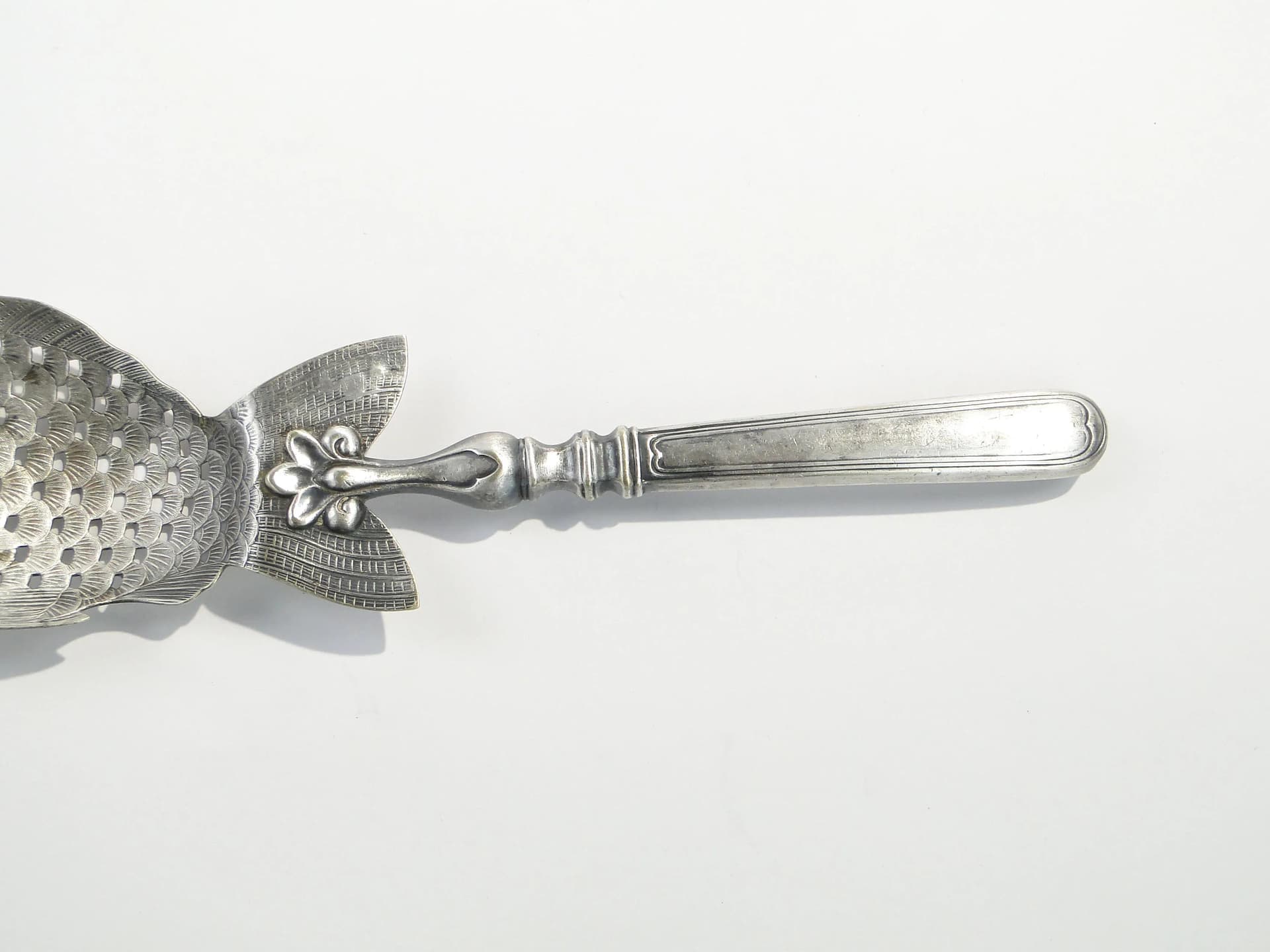 Łopatka do serwowania ryb, secesja, biały metal platerowany srebrem, Norblin, Polska, lata 20. - 163812