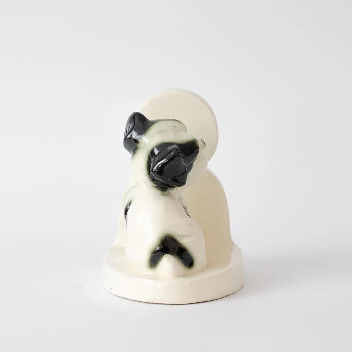 Podpórka do książek Art déco, kość słoniowa czarny, ceramika, lata 30. - 161909