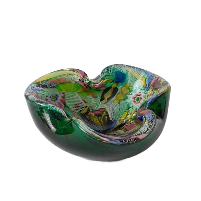 Bowl Bizantino, multicolor glass, by D. Martens, AVEM, Italy, 1960s. - DIMENSION