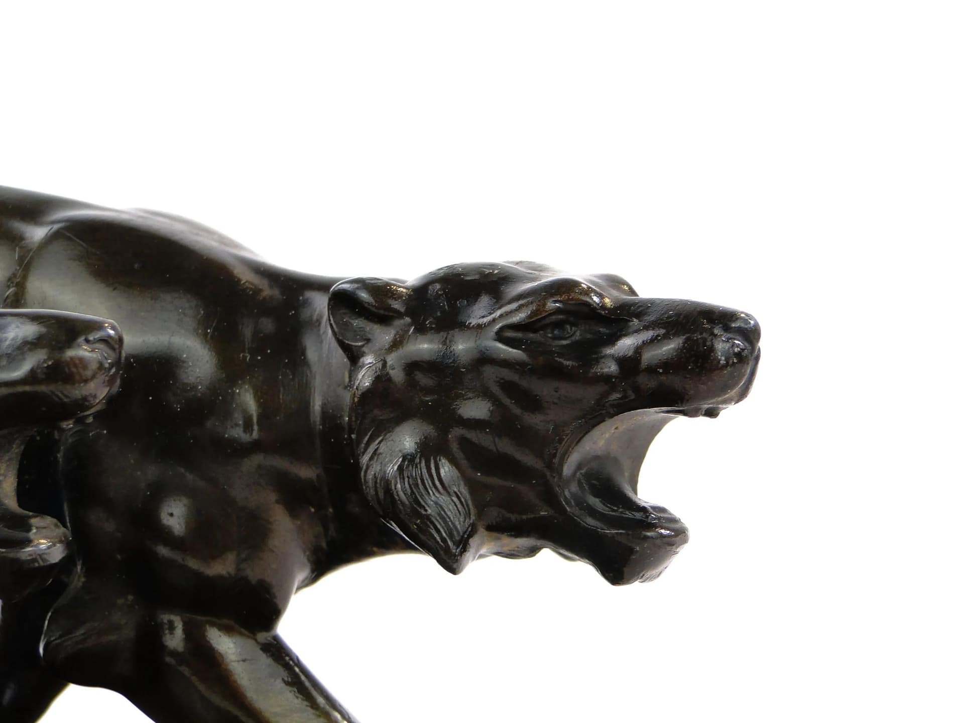 Business card tray Art Deco, dark brown bronzed metal, Poland, 1920s. - 10415