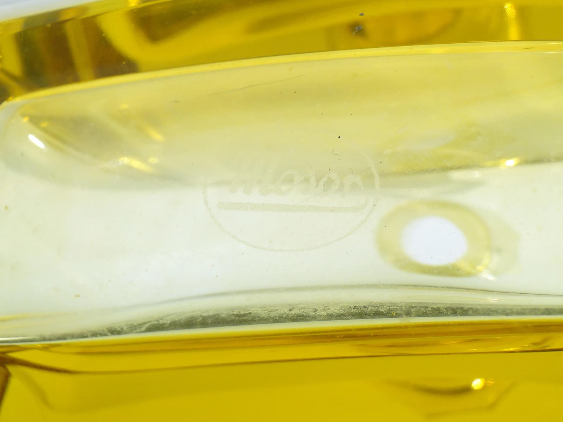 Flakon na perfumy sześciokątny, szkło kryształowe transparent, Moser, Czechy, lata 30. - 163791