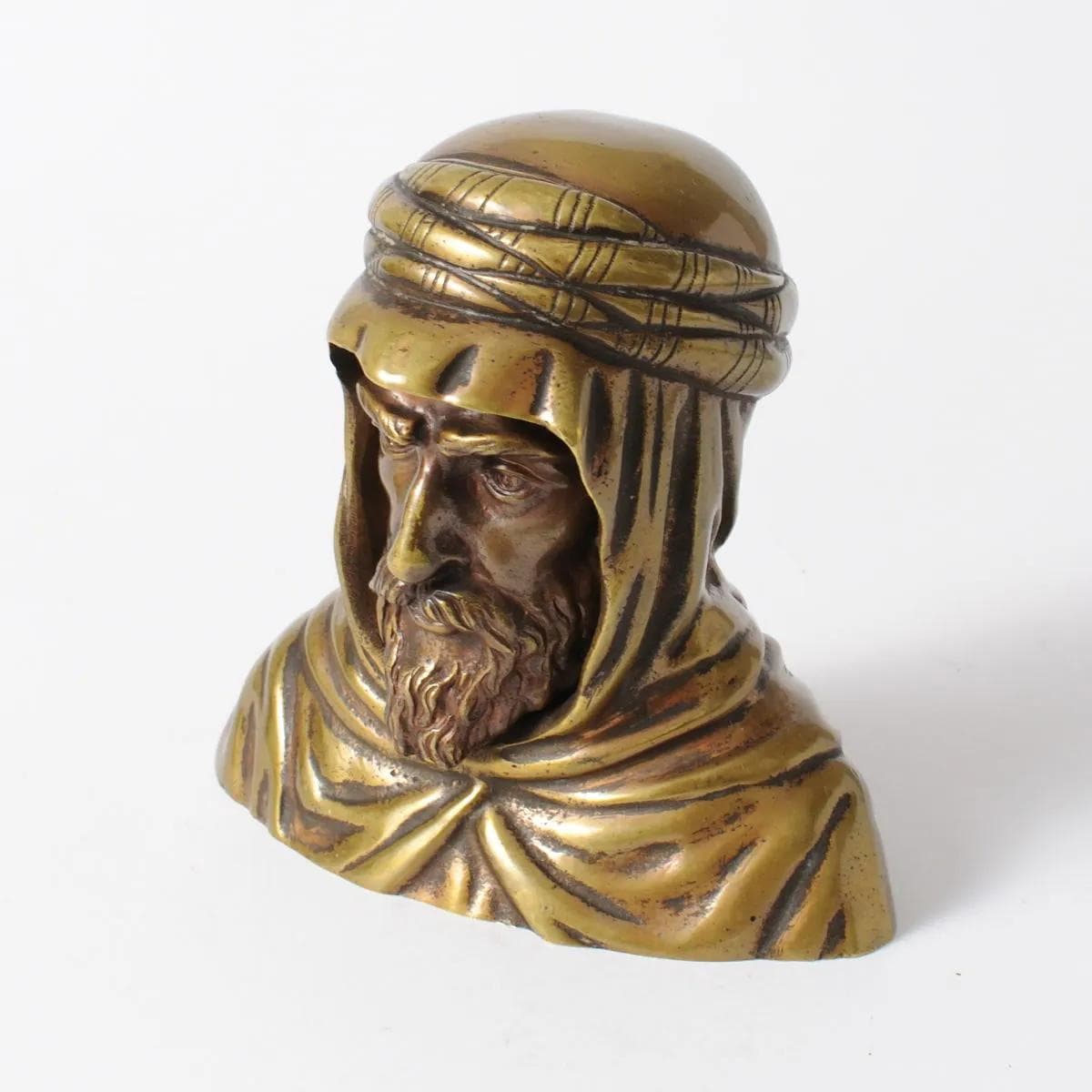 Bust of a Bedouin, golden brass, Austria, early 20th c. - 161889