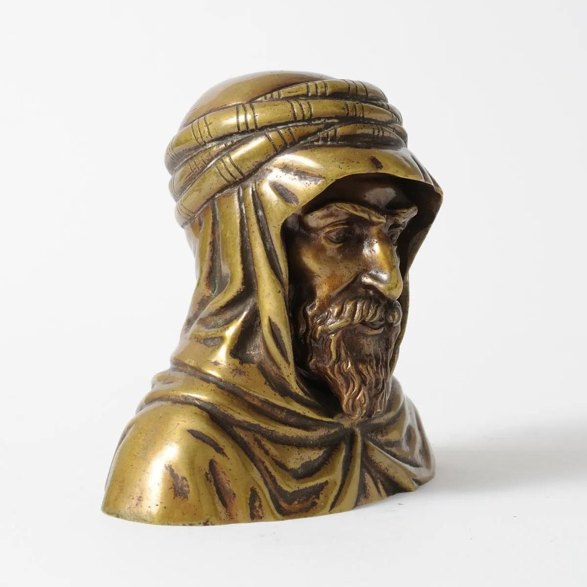 Bust of a Bedouin, golden brass, Austria, early 20th c. - 161888