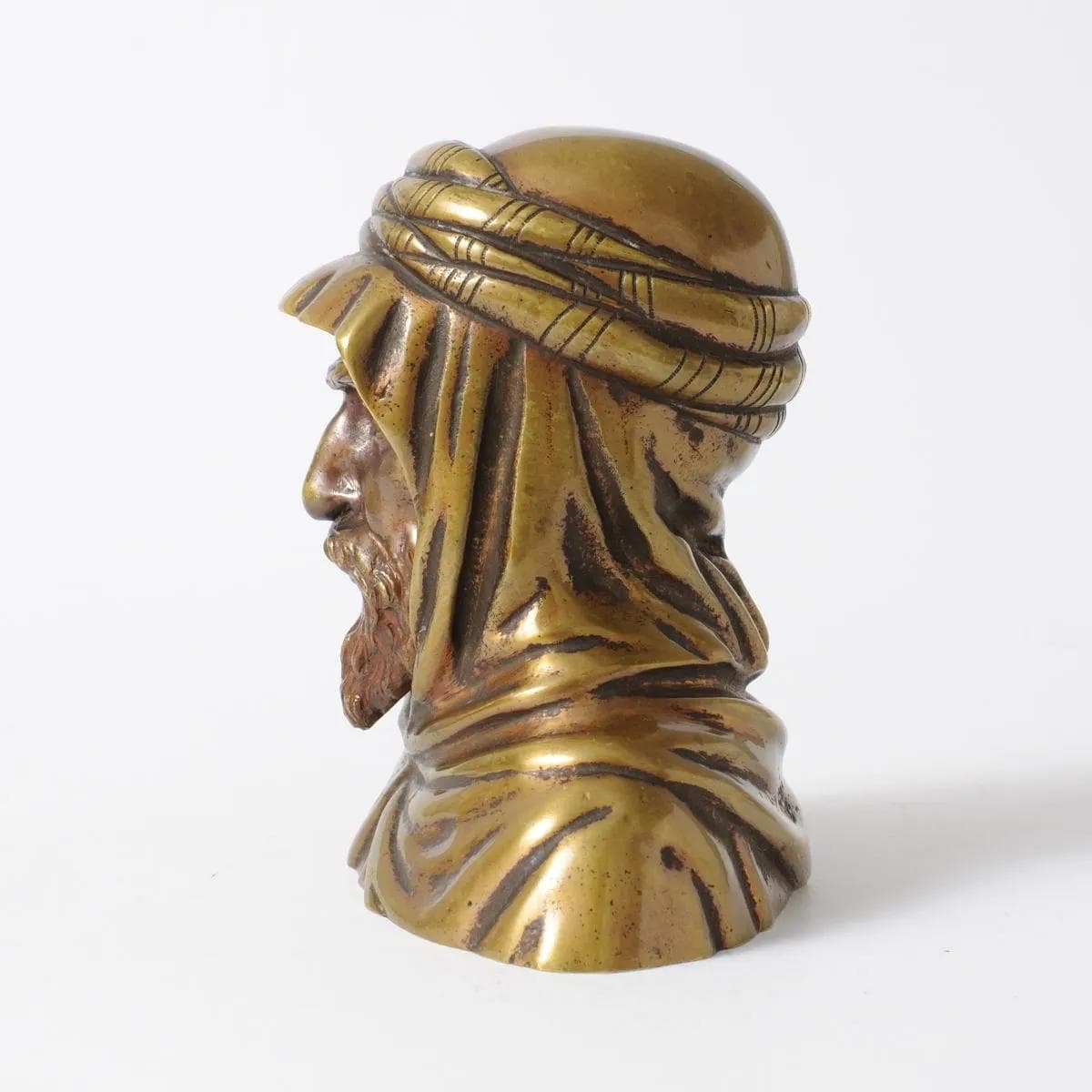 Bust of a Bedouin, golden brass, Austria, early 20th c. - 161891