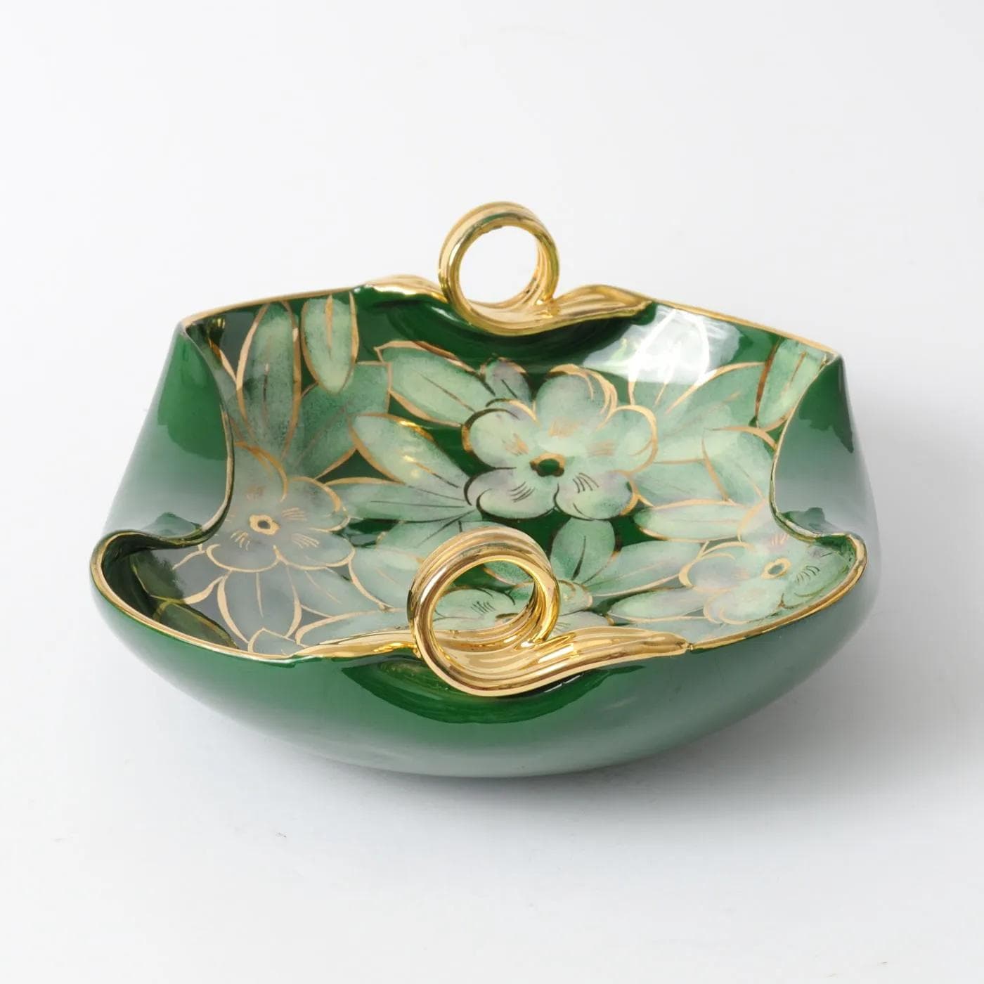 Centerpiece bowl, green faience, Italy, 1950s. - 161882
