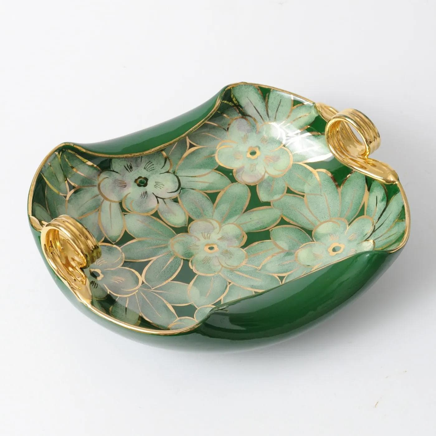 Centerpiece bowl, green faience, Italy, 1950s. - 161881
