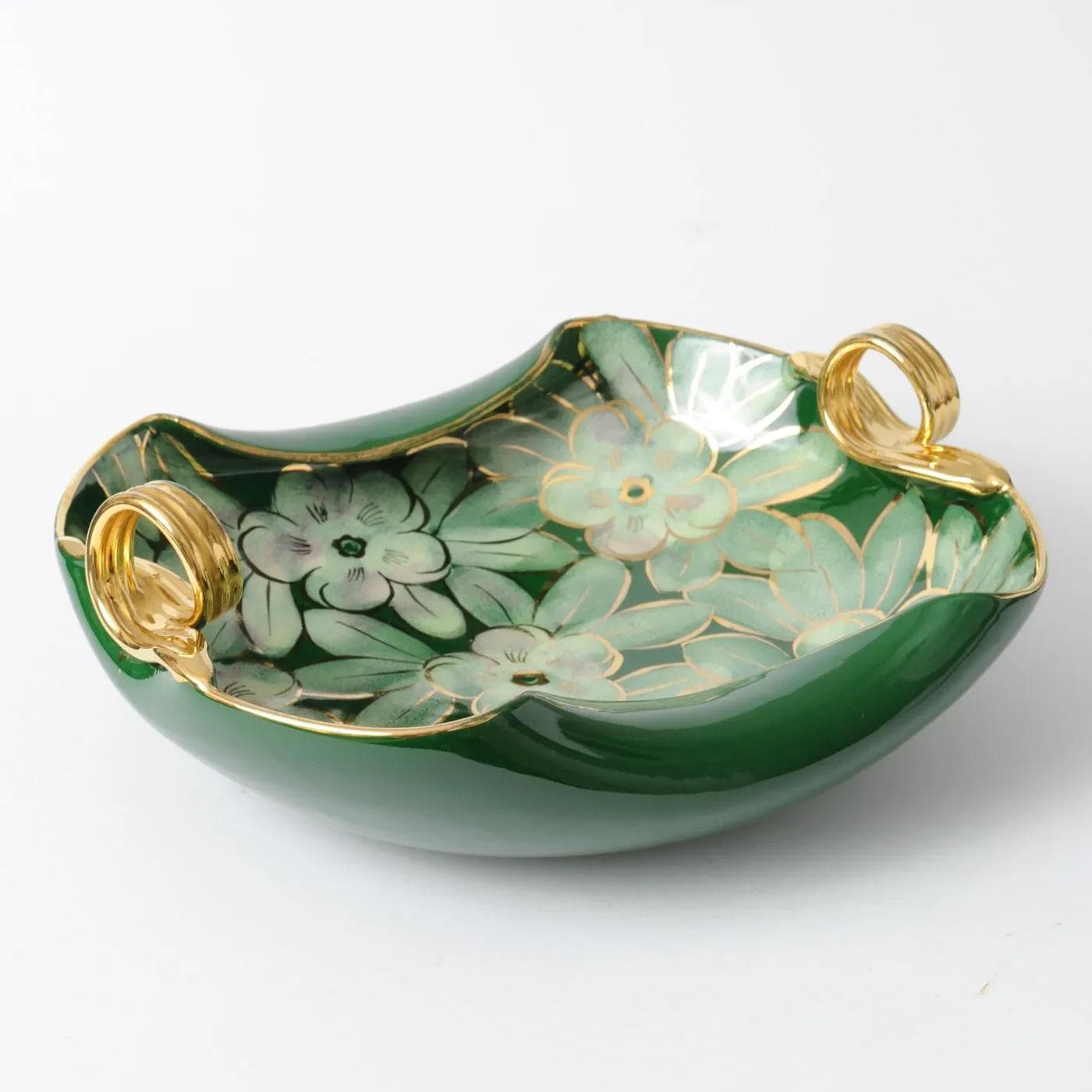 Centerpiece bowl, green faience, Italy, 1950s. - 161880