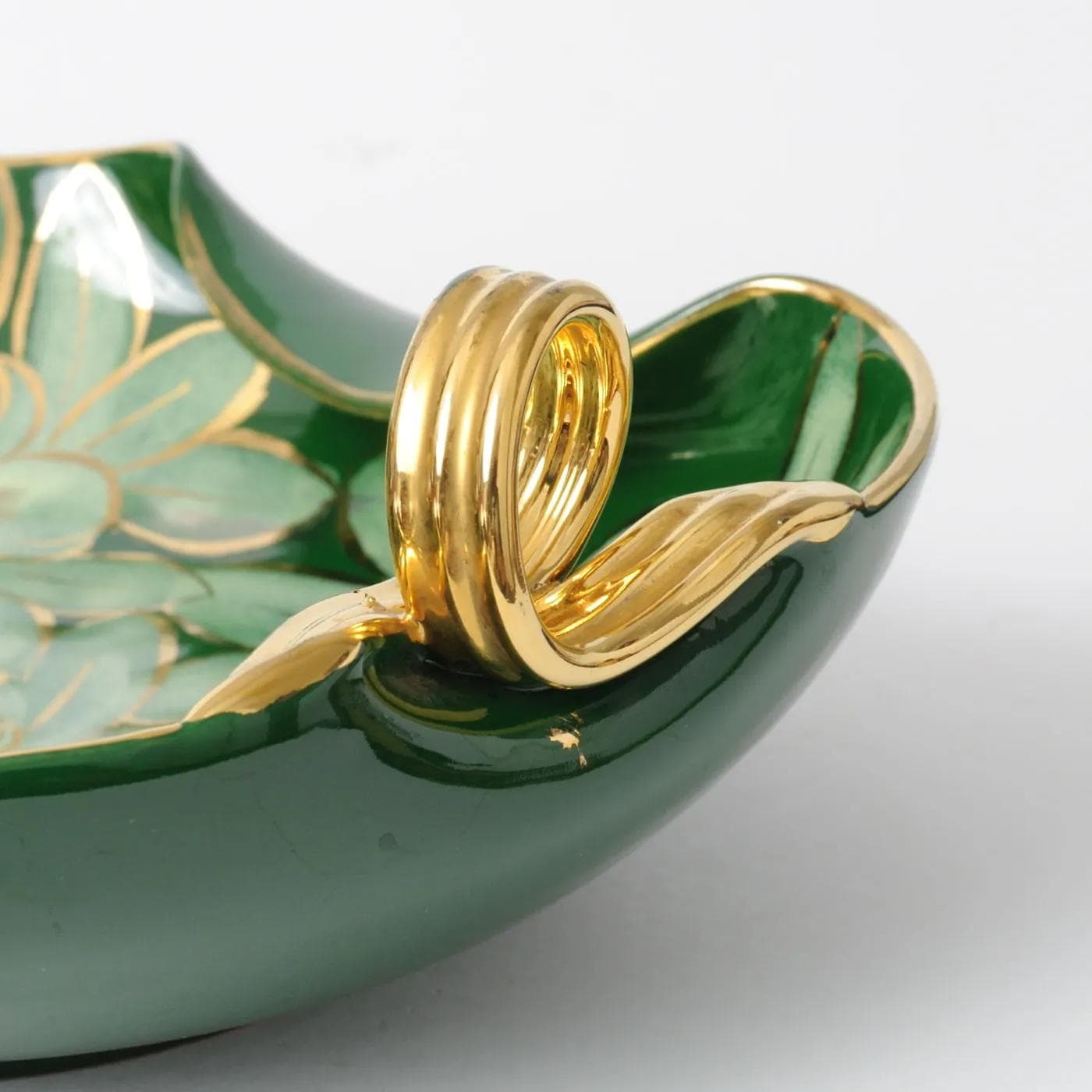 Centerpiece bowl, green faience, Italy, 1950s. - 161883