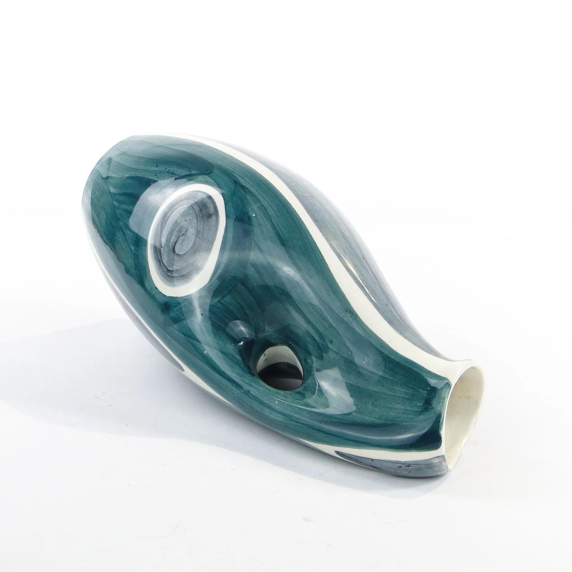 Vase No. 232, turquoise, faience, by J. Sowiński, Włocławek, Poland, 1950s - 10407