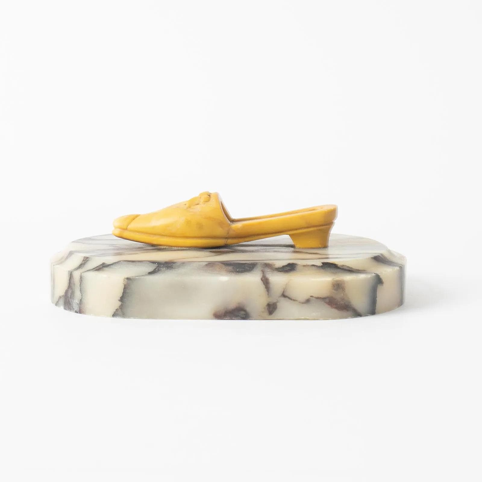 Przycisk do papieru, marmur beżowy żółty, Francja, początek XX w. - 161870