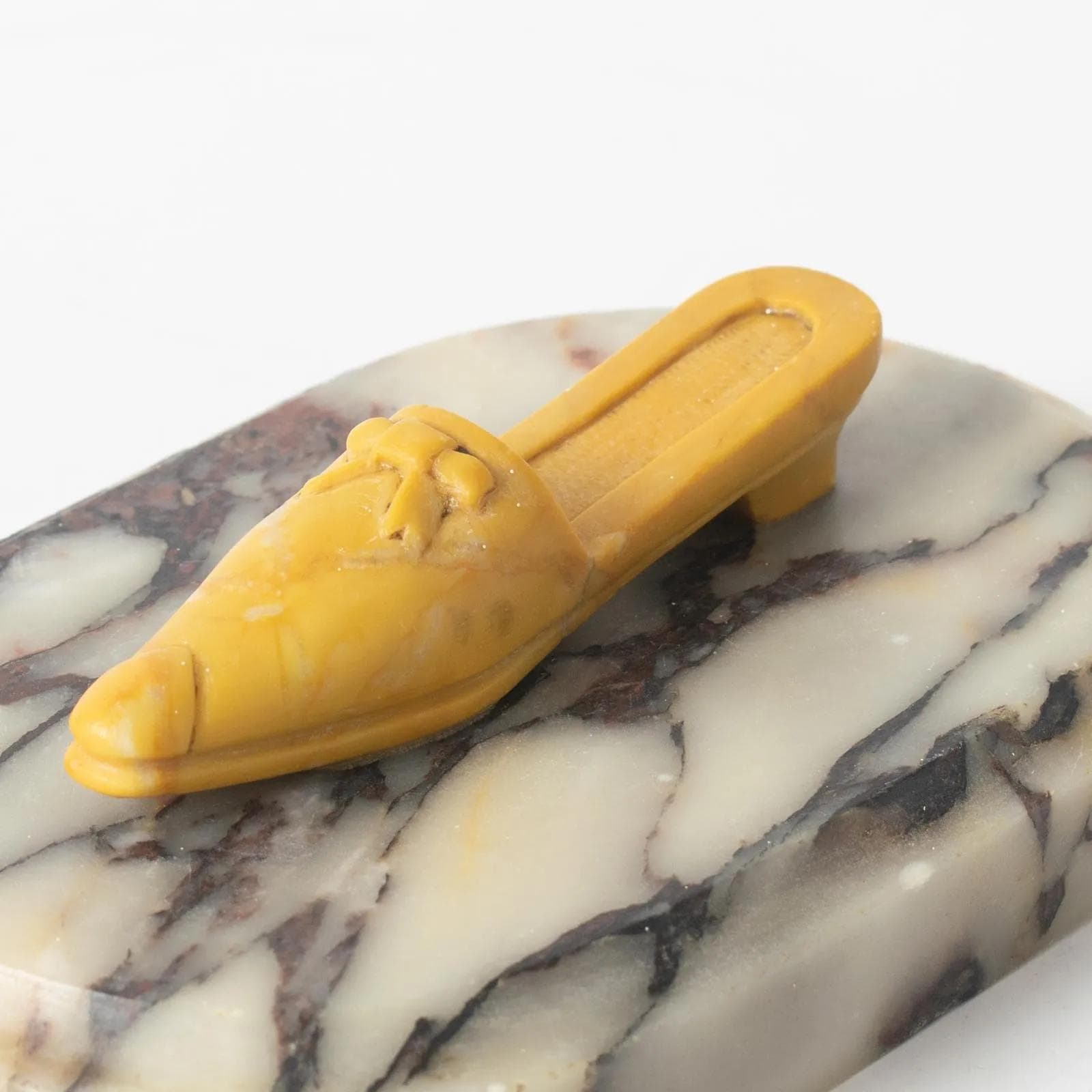 Przycisk do papieru, marmur beżowy żółty, Francja, początek XX w. - 161869