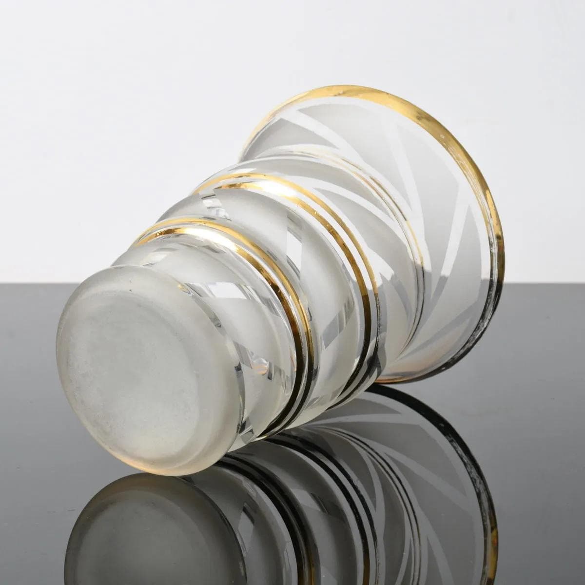 Vase Art Deco, transparent glass, De Rupel, Belgium, 1930s. - 161866