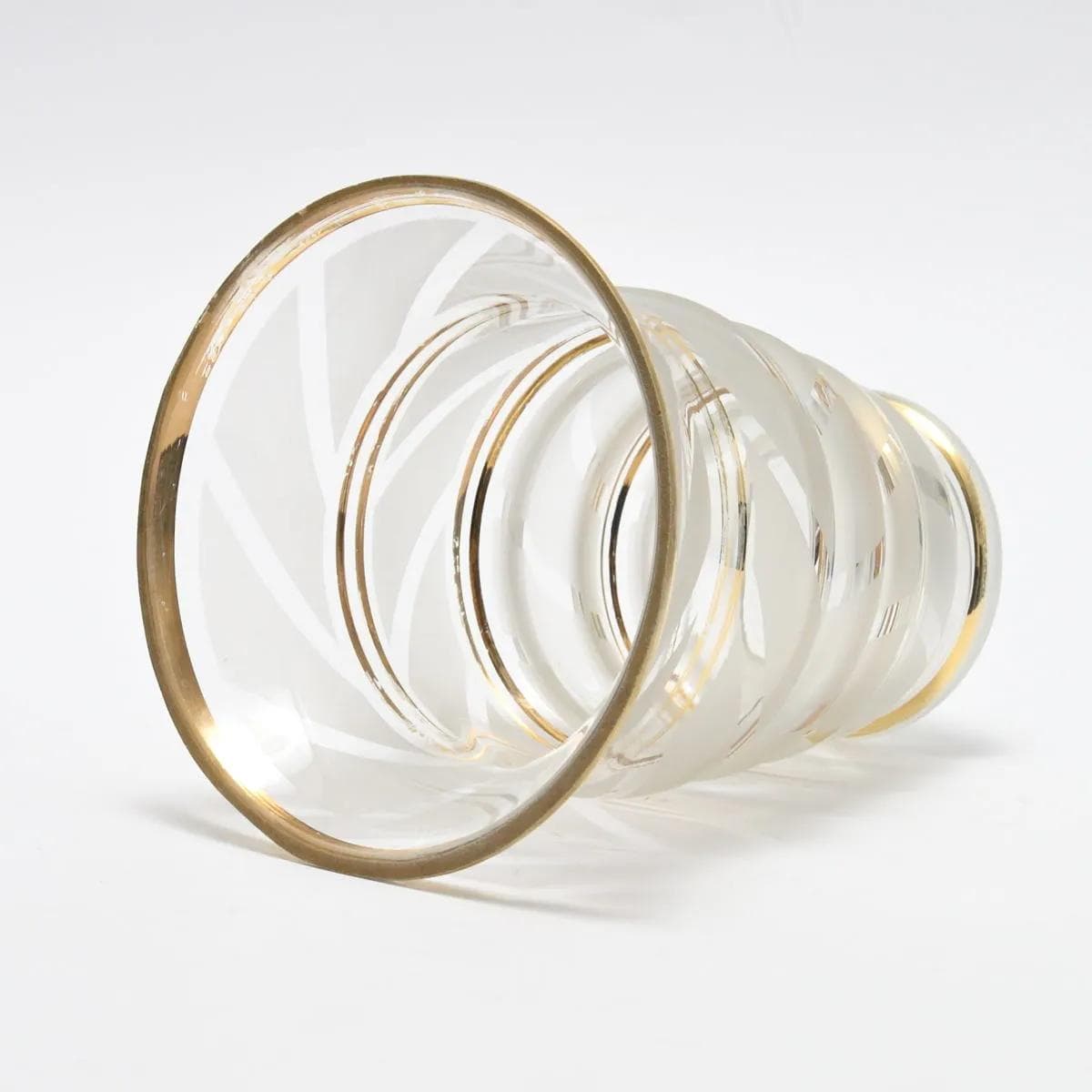 Vase Art Deco, transparent glass, De Rupel, Belgium, 1930s. - 161864