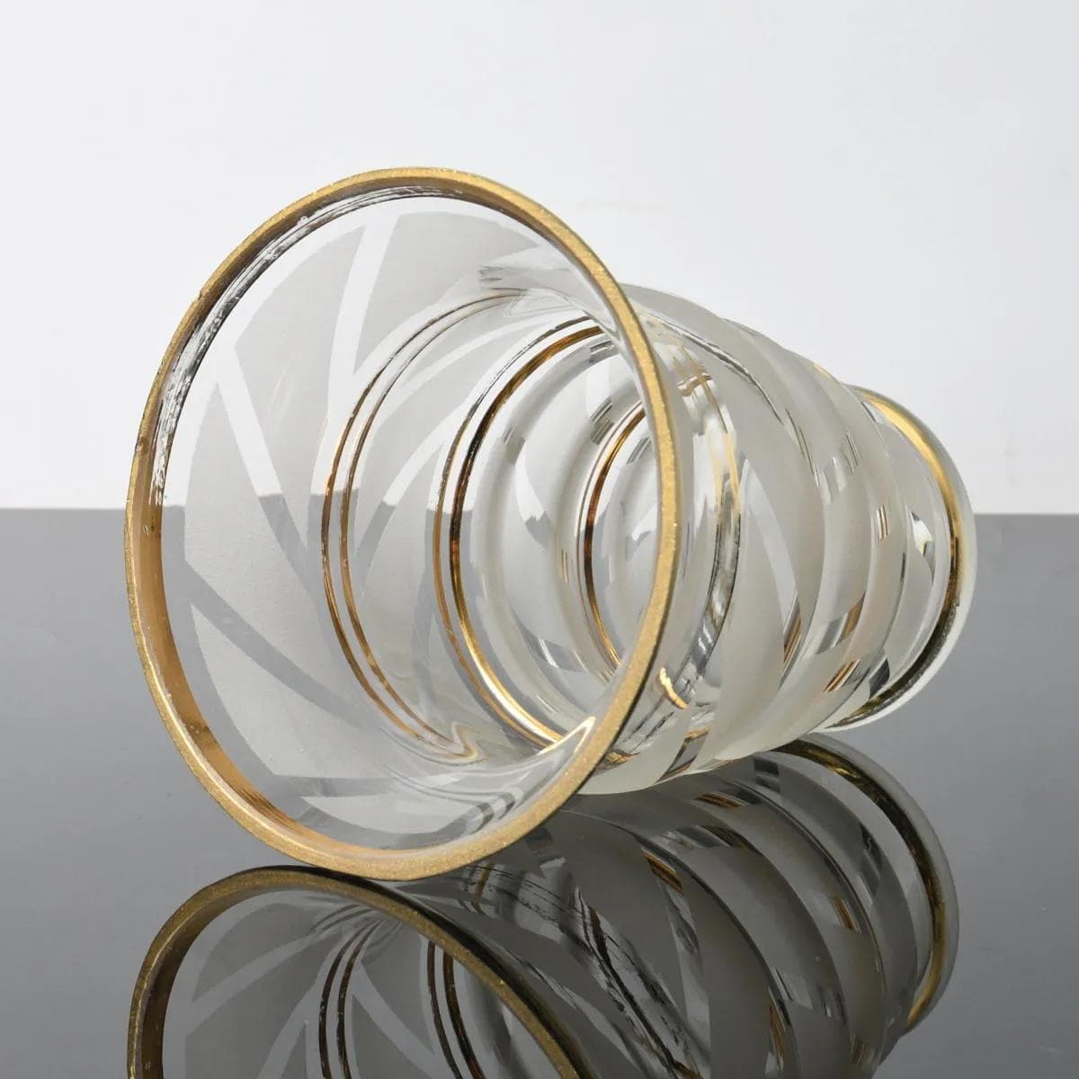 Vase Art Deco, transparent glass, De Rupel, Belgium, 1930s. - 161867